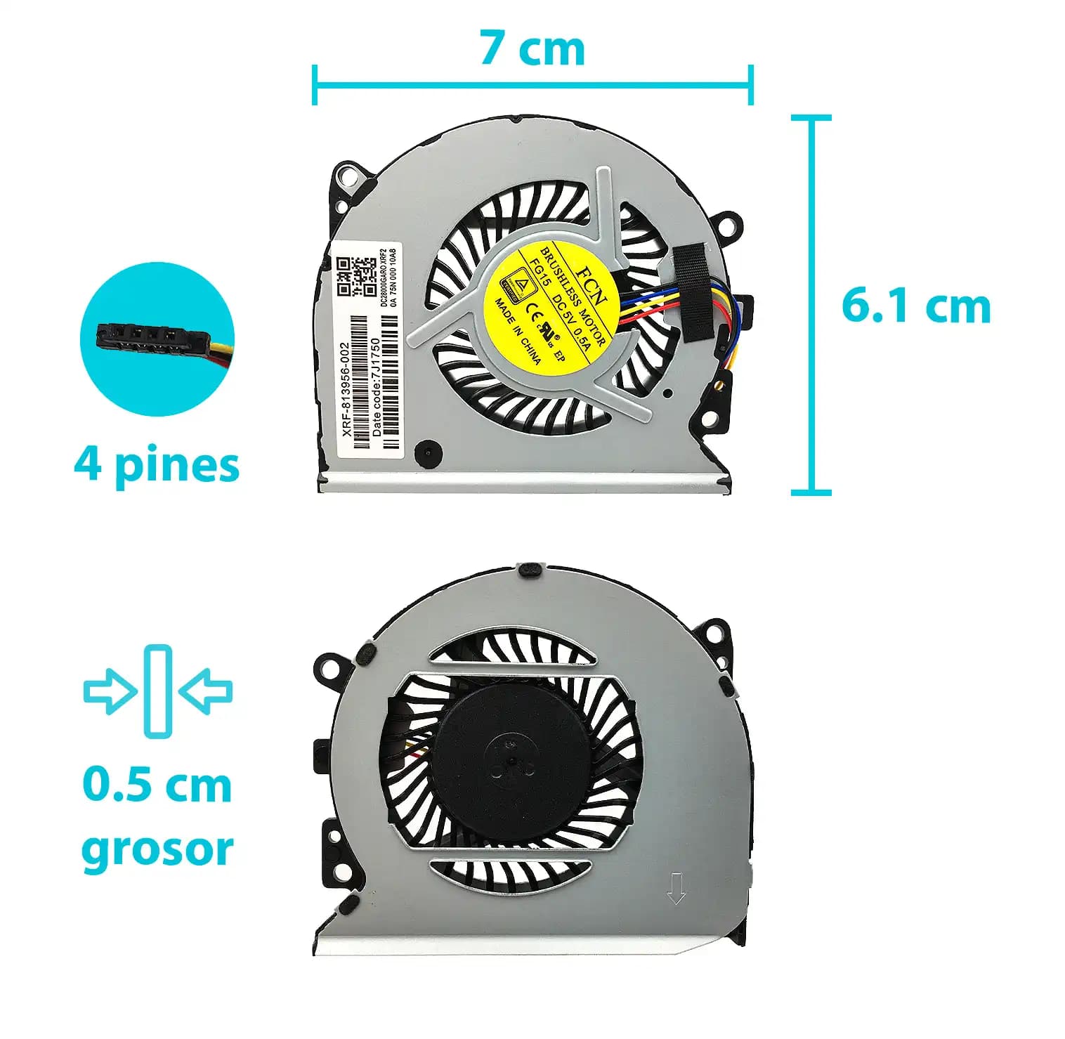 COOLER HP PAVILIO 13-A010DX X360 ENVY 15-U 15-U011D 776213-001 779598-001 (4 LINES) — imagen 1