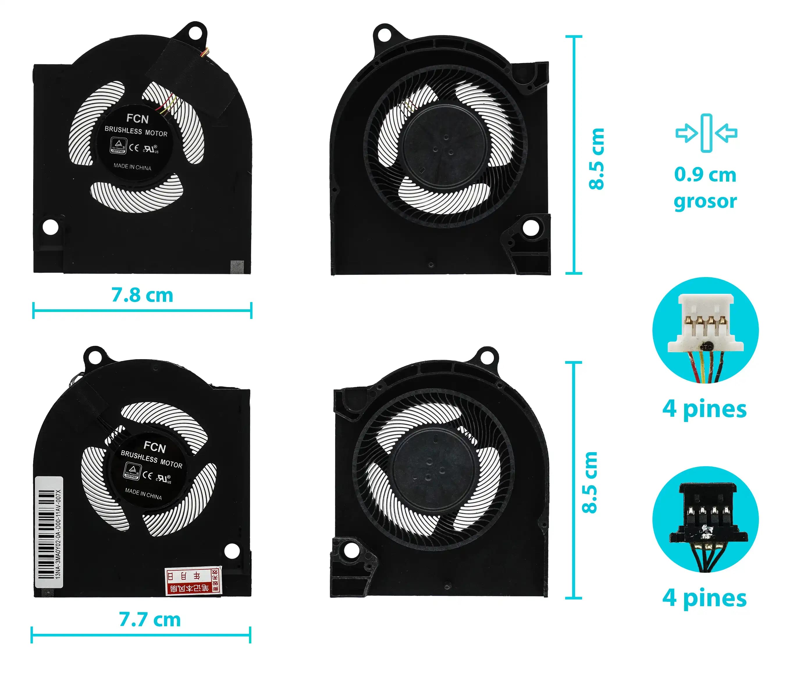 COOLER DELL G15 5510 5511 5515 DC12V 1A RTX3060 RTX3050 2021 DFSCK221051820 DFSCK22115181T — imagen 1