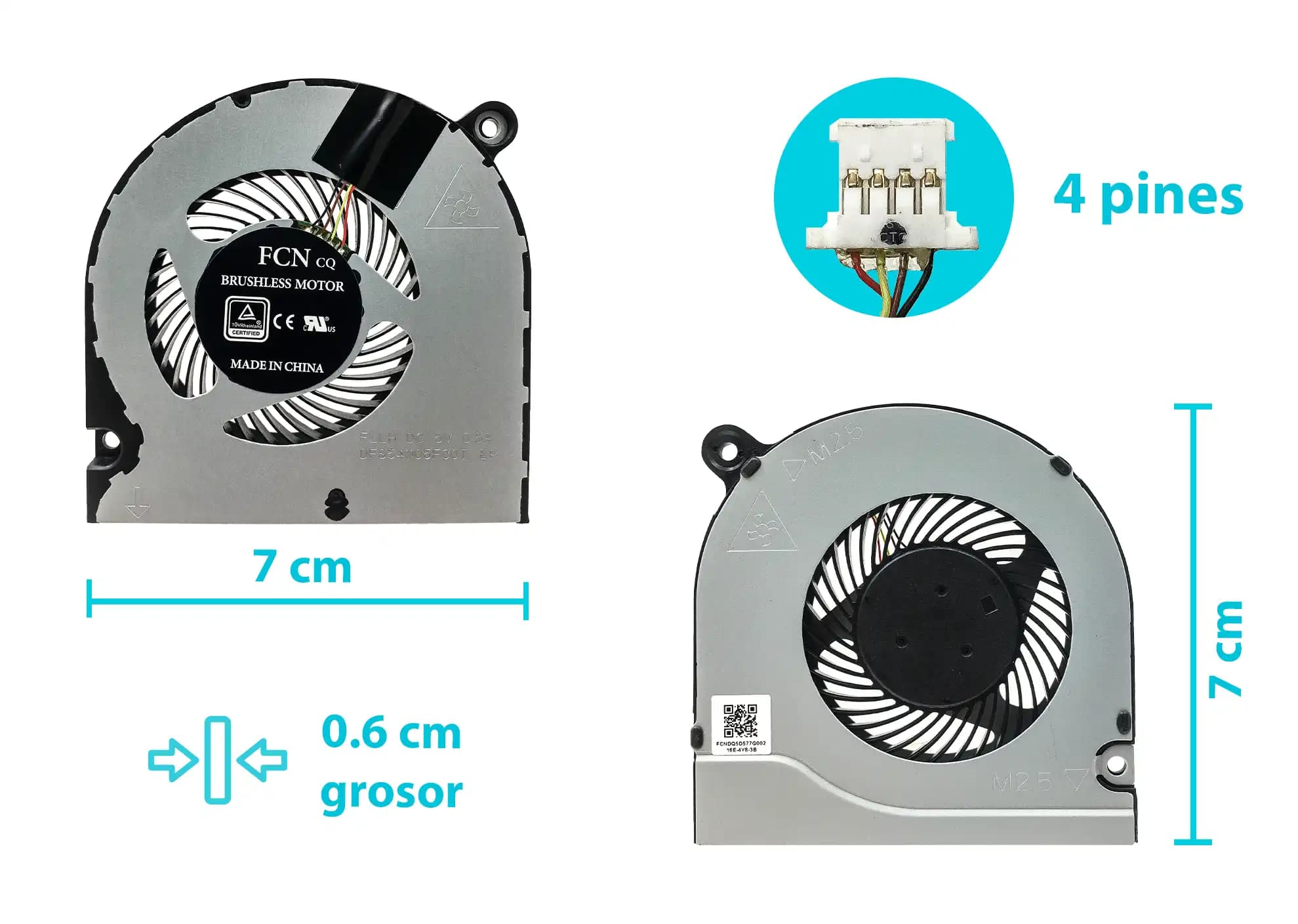 COOLER ACER A515-51 A515-51G A315-53 A315-53G (4 LINES) — imagen 1