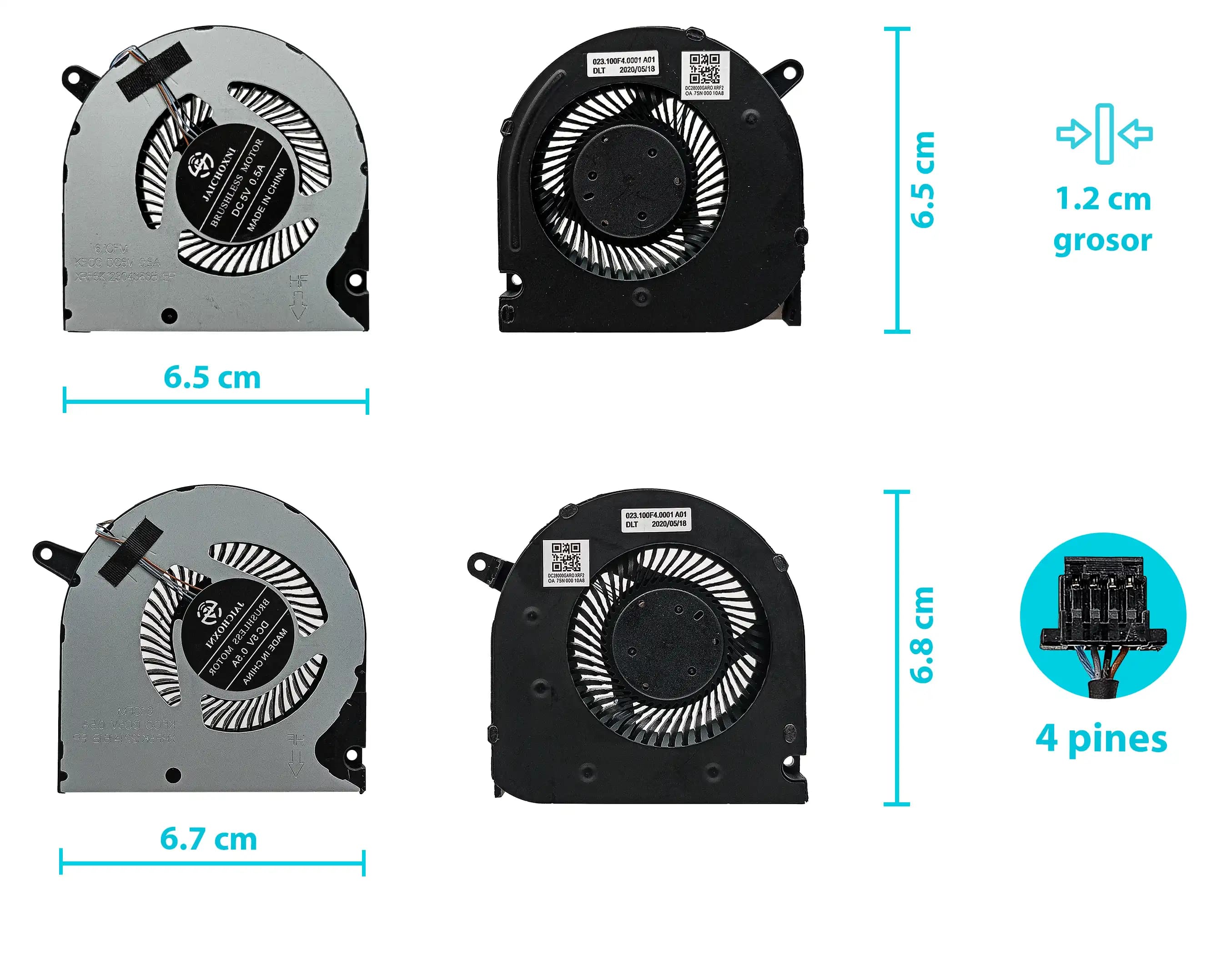 COOLER DELL G5 15 5500 5505 G3 3500 DP/N PC01D F3DF0 CN-0PC01D CN-0F3DF0 IZQUIERDO Y DERECHO (4 LINES) — imagen 1