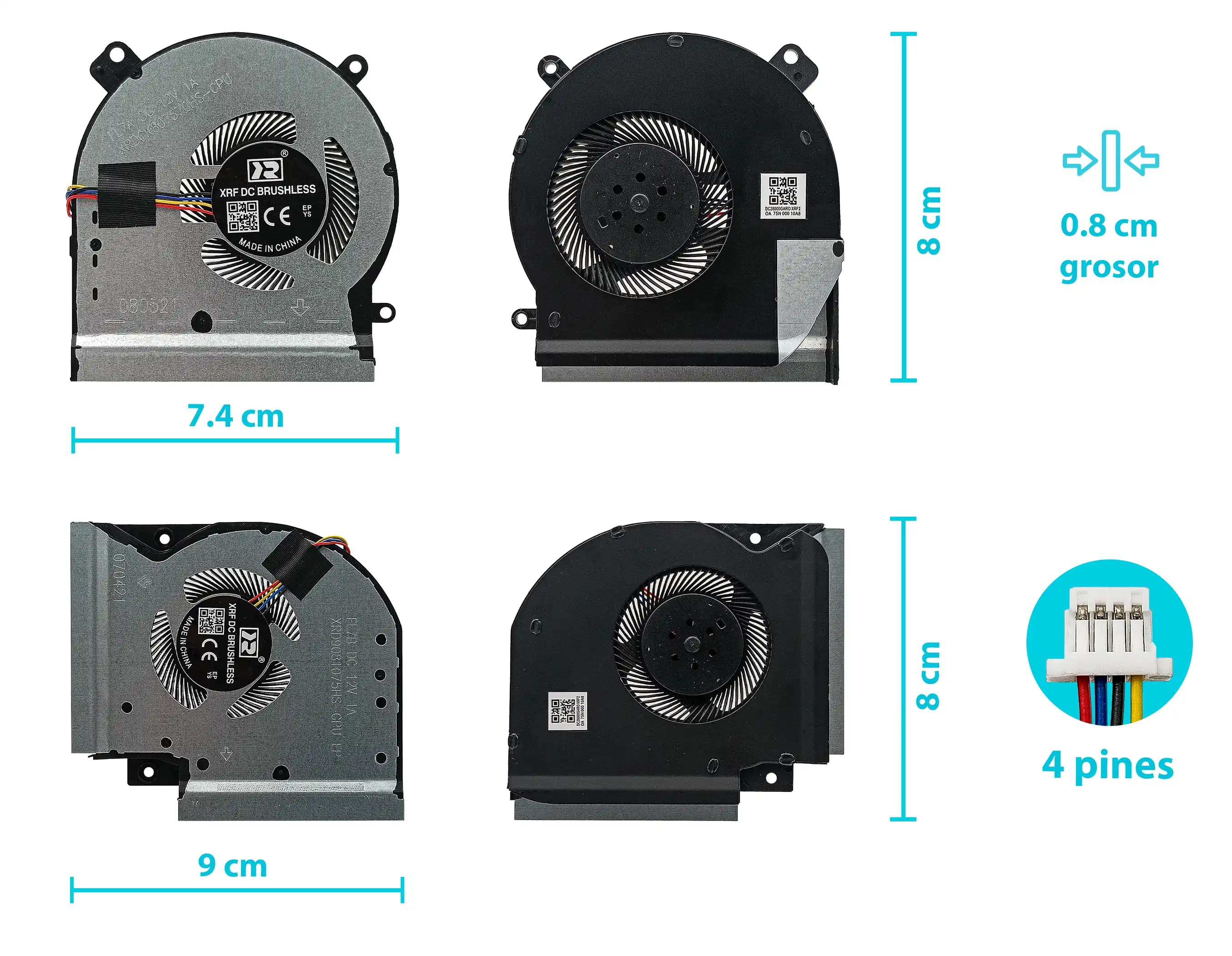 COOLER ASUS ROG GL504 GL504GW GL504GM GL504GS GL504GV GL504GGGL IZQUIERDO Y DERECHO (4 LINES) — imagen 1