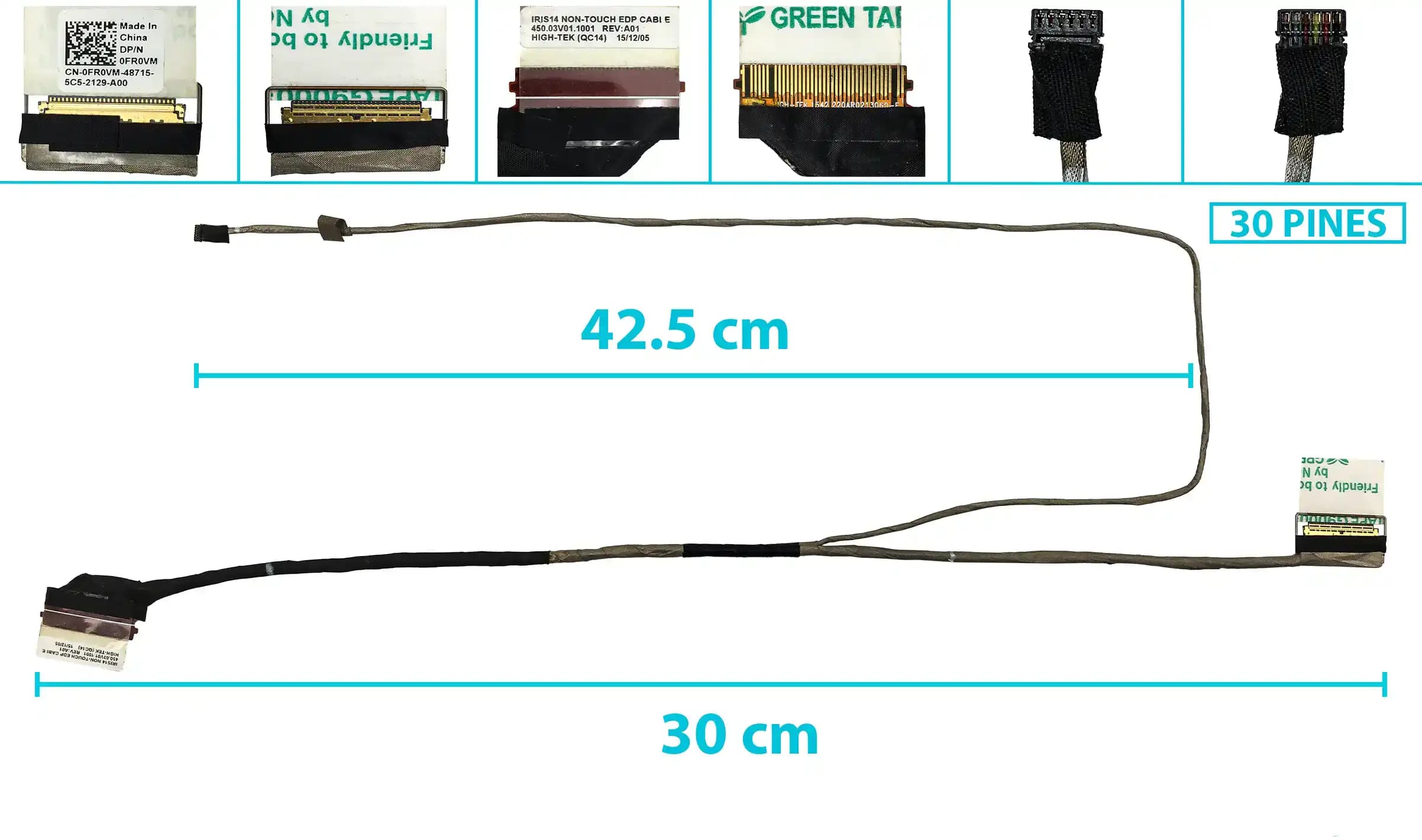 FLEX DE VIDEO DELL 14-3451 3452 3458 3459 3878 VOSTRO 3549 15.6 LED 450.03V01.0001 0FR0VM — imagen 1