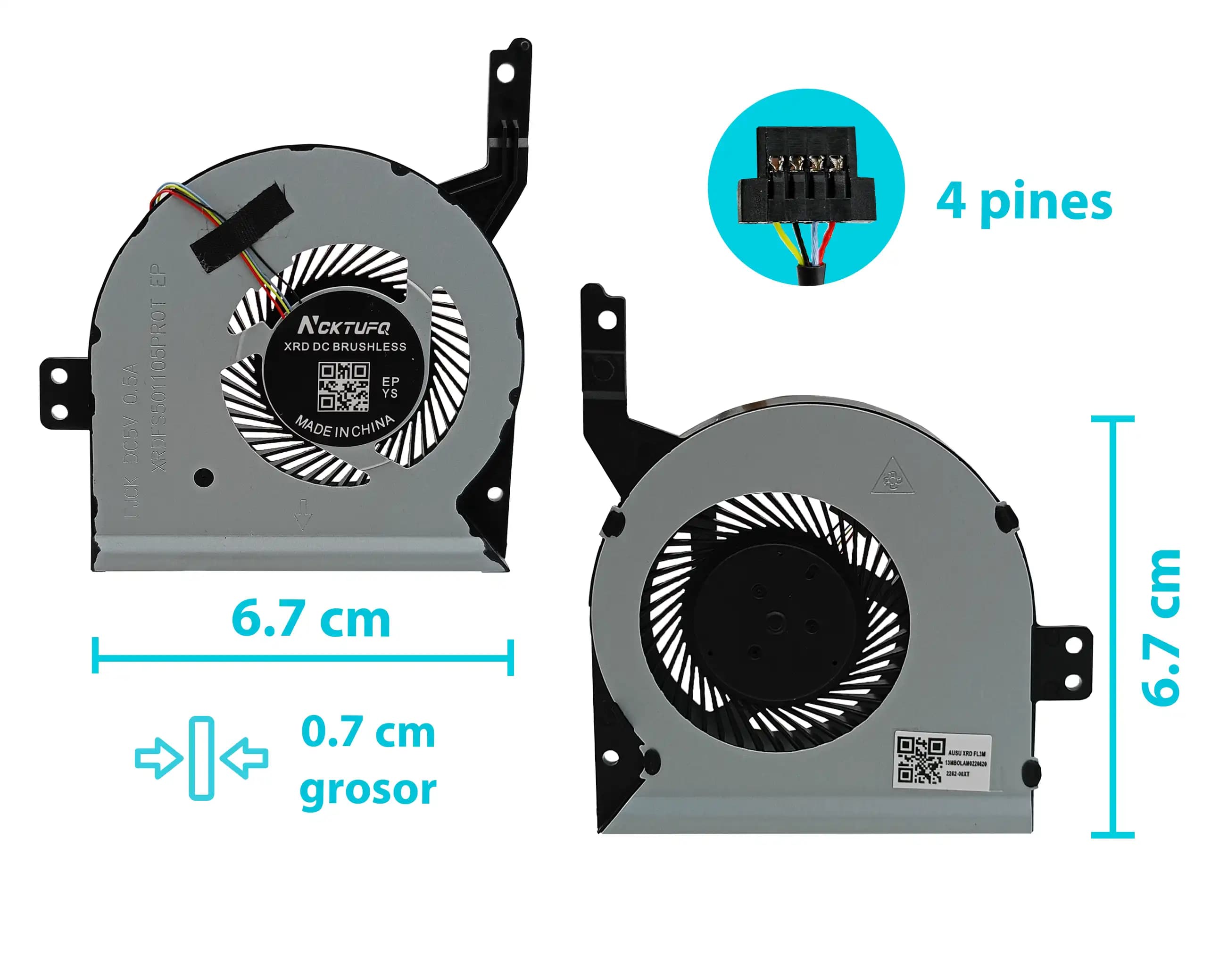 COOLER ASUS R542U X542 X542B X542U X542BP X542UA X542UF X542UN 13NB0FD0T04111 (4 LINES) — imagen 1