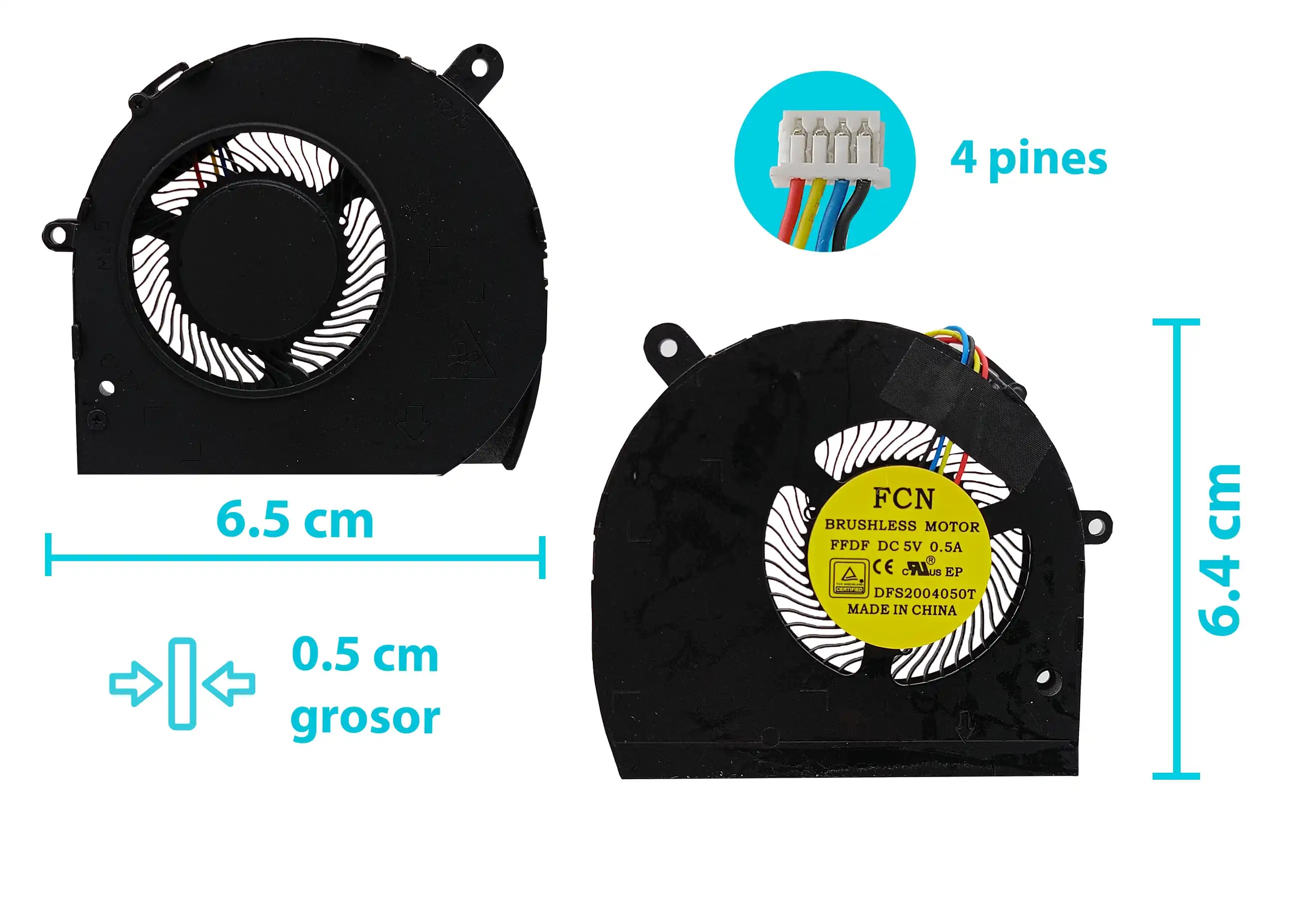 COOLER DELL 01GM4N 1GM4N EG50040S1-CH40-S9A DC28000MSSL DFS5K12304363P-FL3A DC28000MSFL DC5V 0.5A (4 LINES) — imagen 1