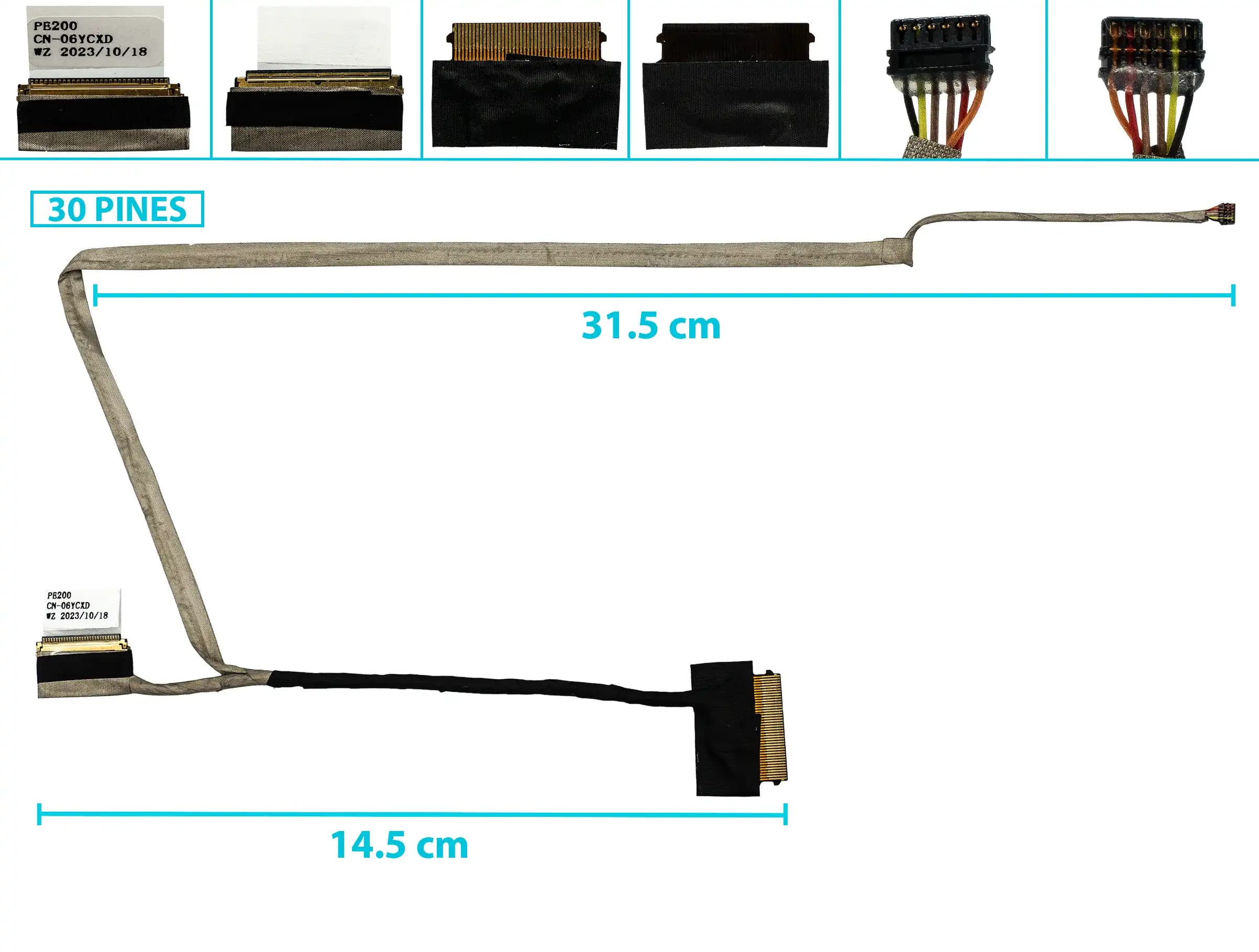 FLEX DE VIDEO DELL G5 15 5590 06YCXD 6YCXD LVDS DE 60 HZ 30 PINES — imagen 1