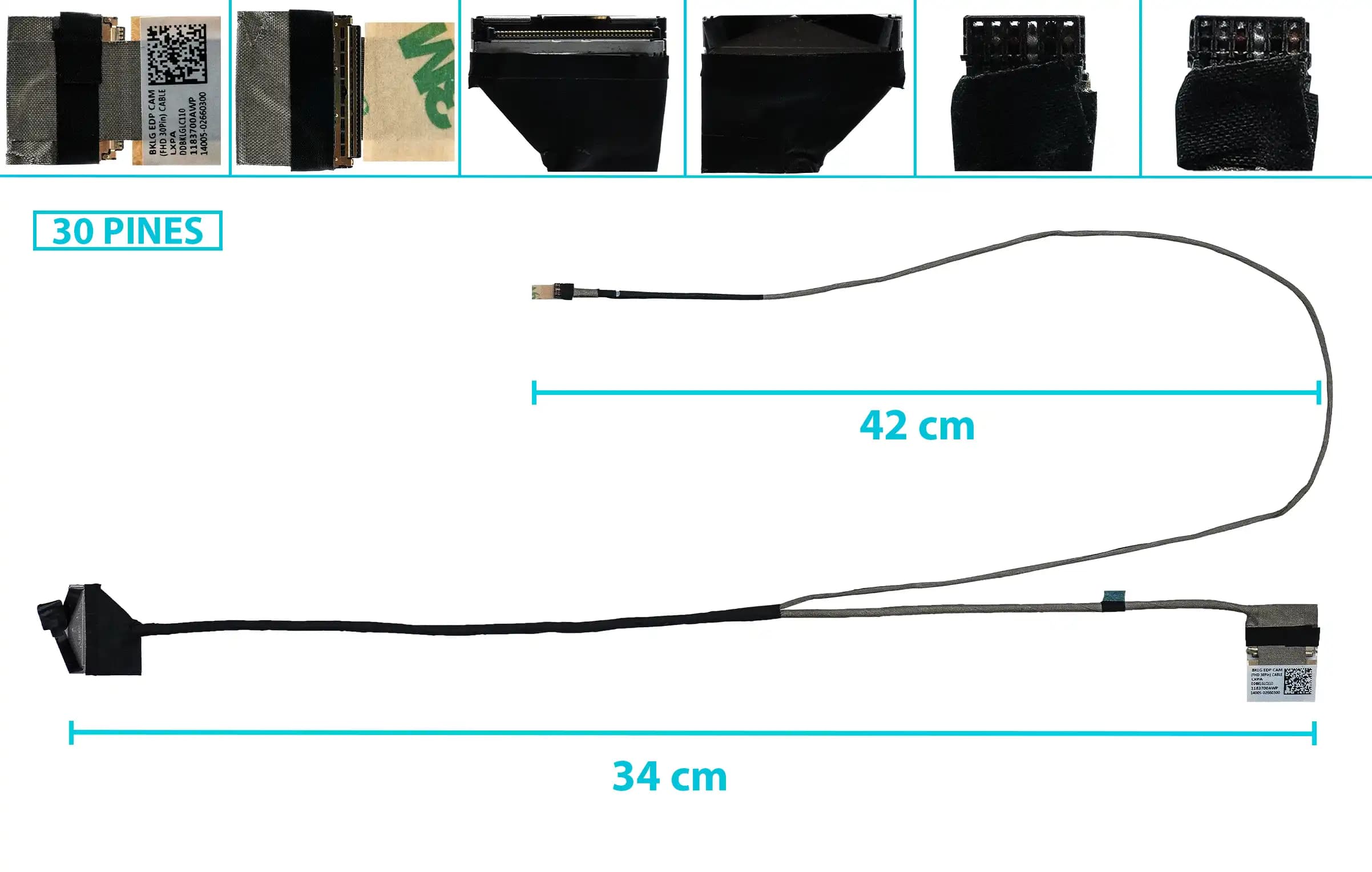 FLEX DE VIDEO ASUS FX504 X504G FX504GE DDBKLGLC110 14005-02660300 (30 PINES) — imagen 2