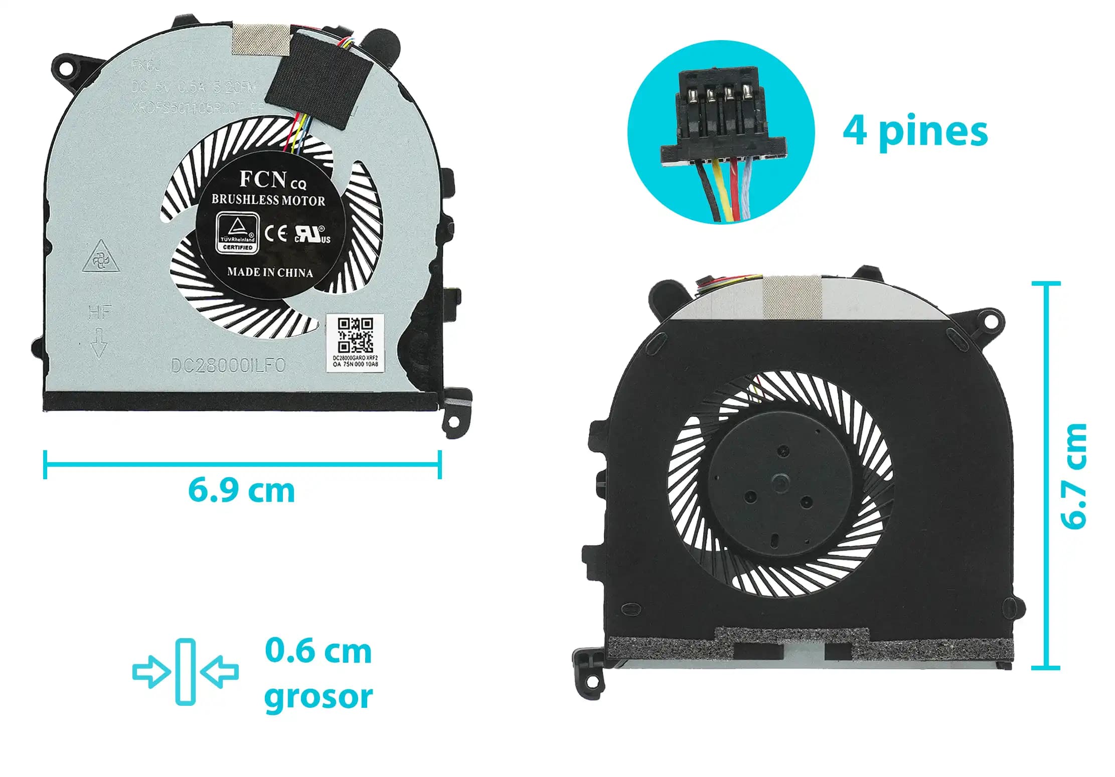 COOLER DELL VOSTRO 15R 5520 P56F 0V32HC (4 LINES) — imagen 1