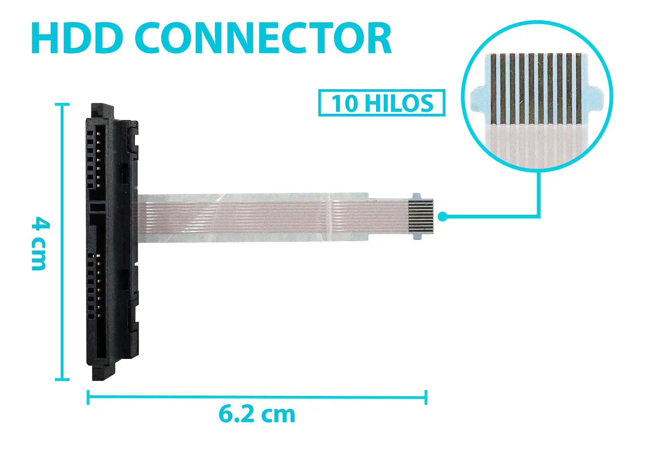 HARD DRIVE HDD CONNECTOR HP 240 G5 14-AM 14-AN 14-AQ 14-AR 14-AF 14-AC 6017B0588901 815139-001 — imagen 1