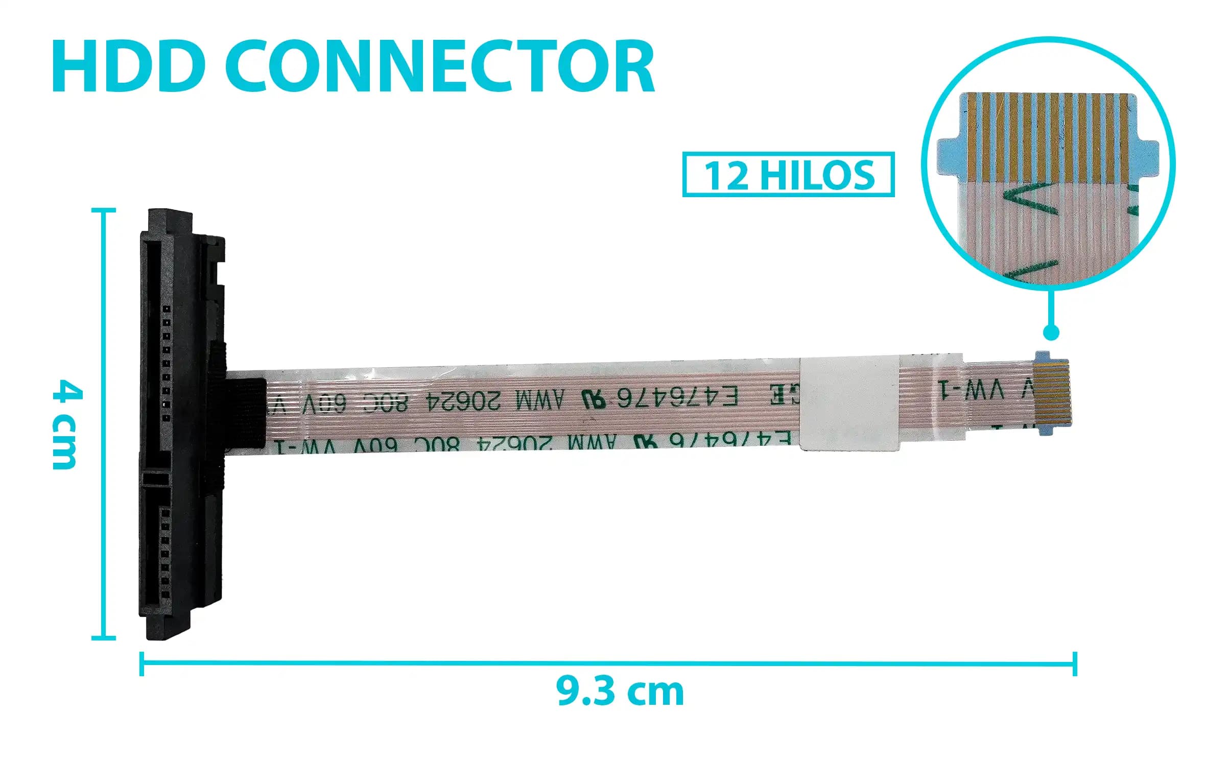 HARD DRIVE HDD CONNECTOR DELL INSPIRON 14 5481 5482 5490 5491 DP/N: 010T6W 10T6W 450.0FA08.0011 — imagen 1