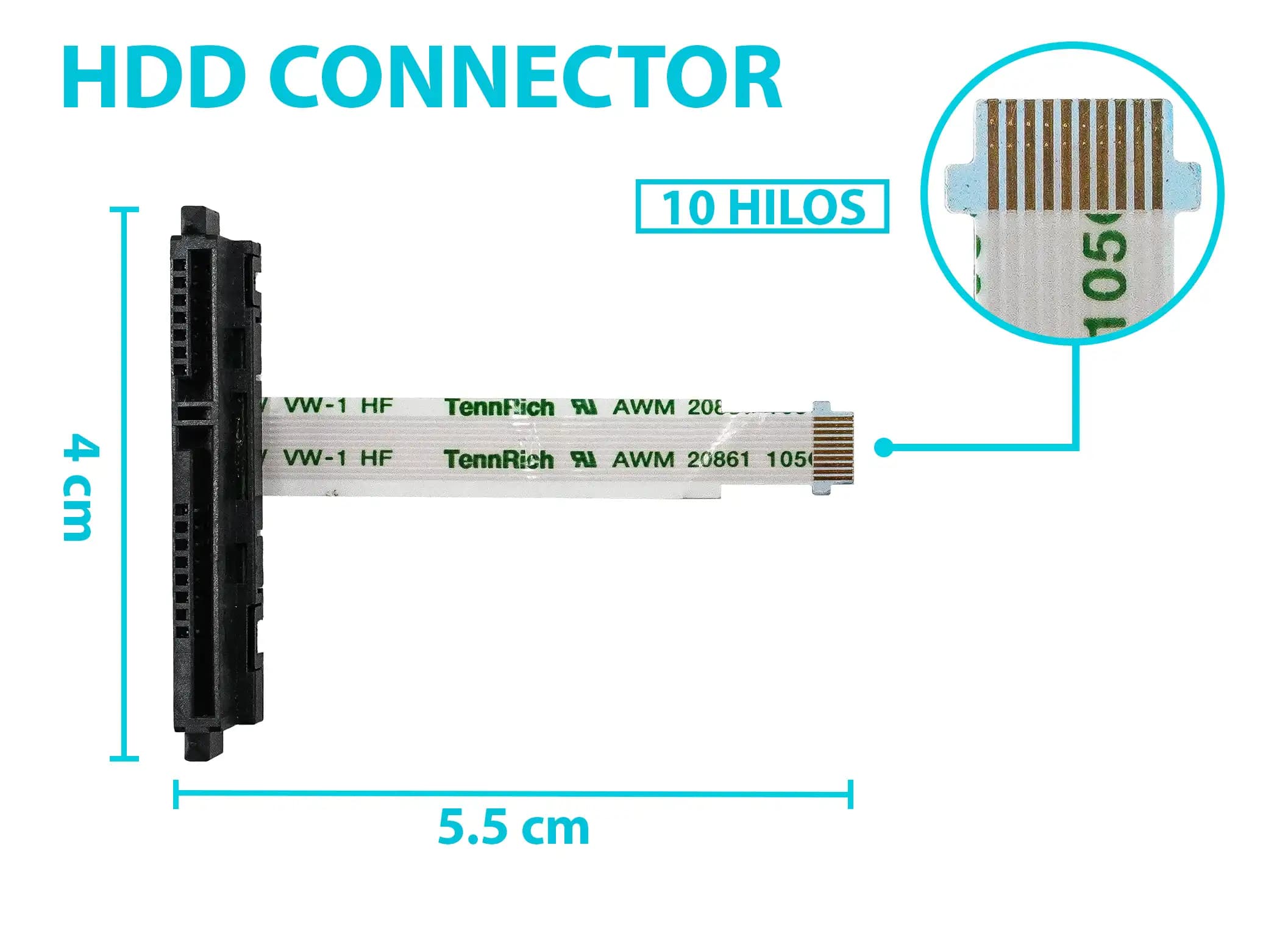 HARD DRIVE HDD CONNECTOR LENOVO FLEX 14 14D FLEX 15 15D 20309 20334 DD0ST6HD000 DD0ST7HD000 — imagen 1