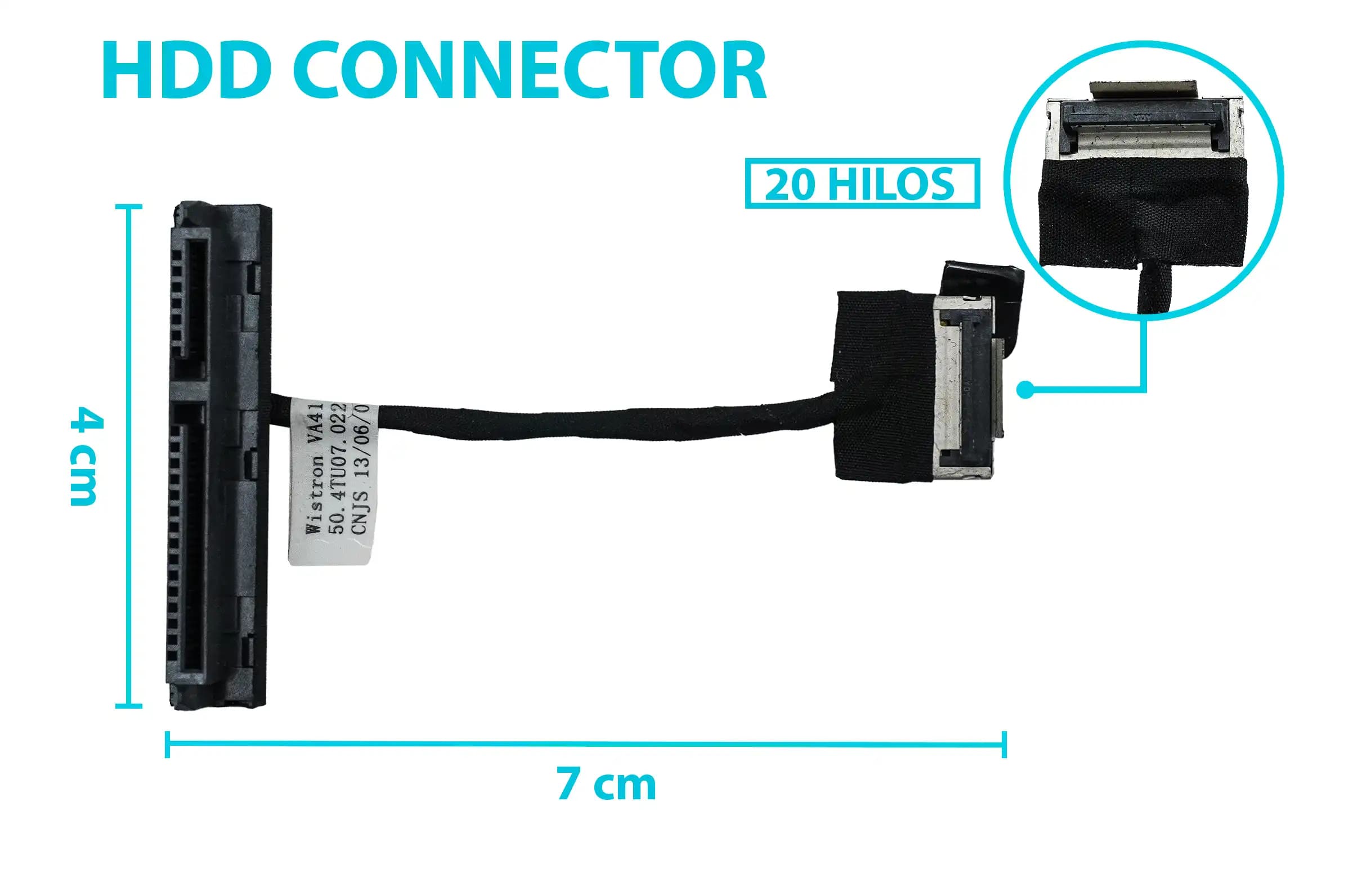 HARD DRIVE HDD CONNECTOR ACER V5-471 MS2361 V5-531 V5-571 50.4TU07.022 — imagen 1