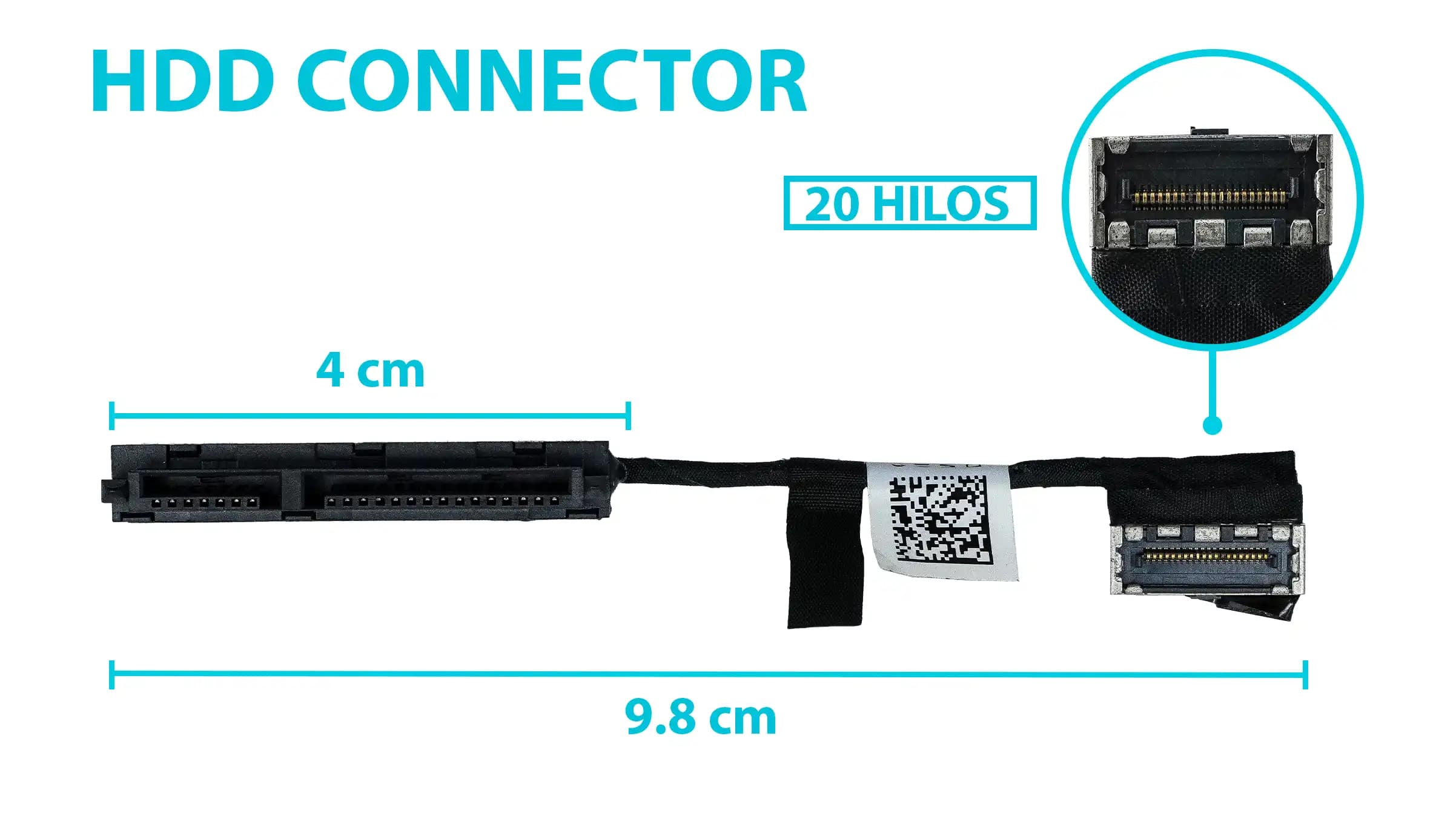HARD DRIVE HDD CONNECTOR DELL LATITUDE 3410 E3410 3510 07CR4F 7CR4F 450.0KA04.0011 — imagen 1