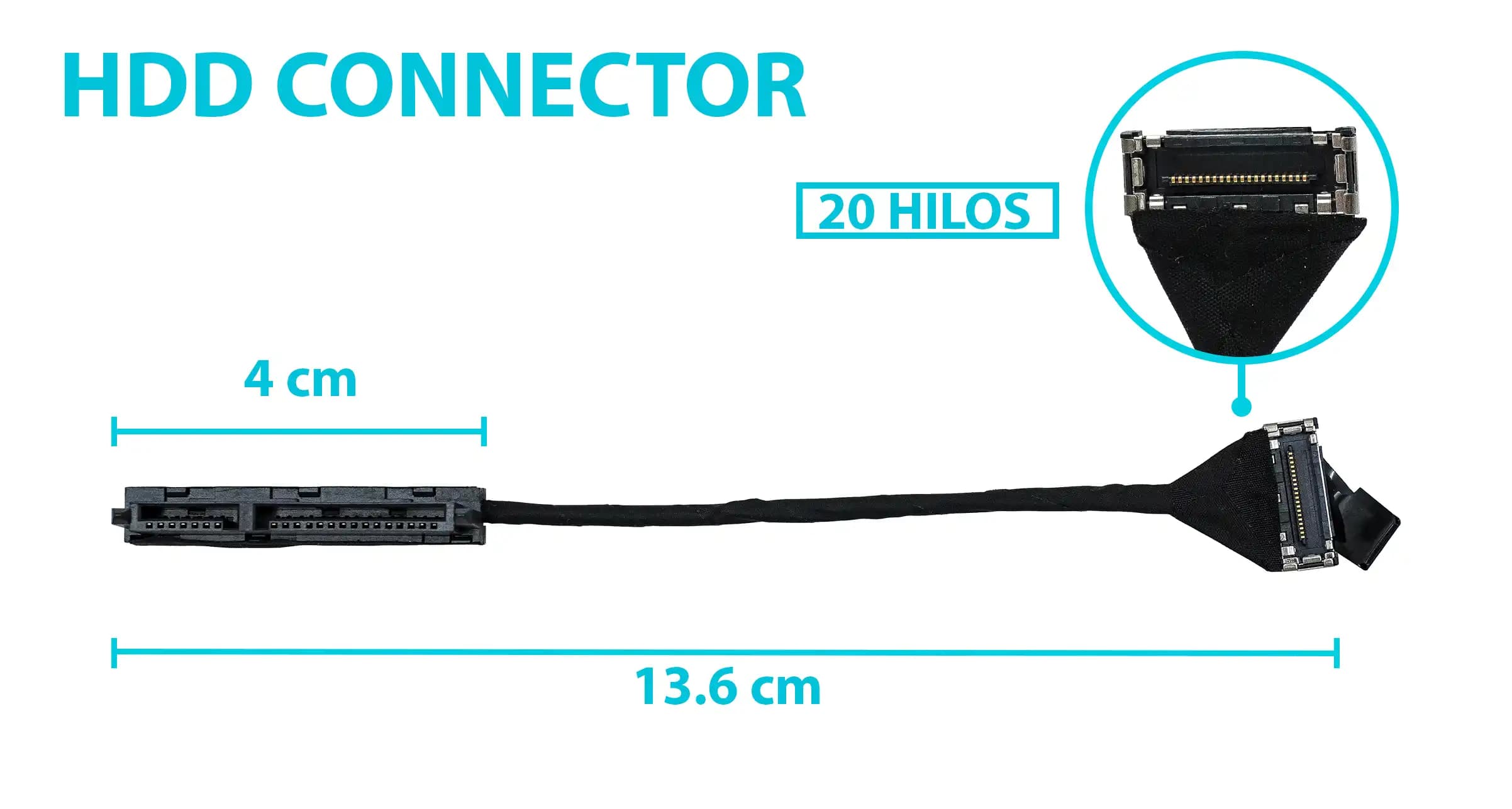 HARD DRIVE HDD CONNECTOR DELL INSPIRON 15 7577 7587 7588 P72F 0T0NG3 NBX00027L00 — imagen 1
