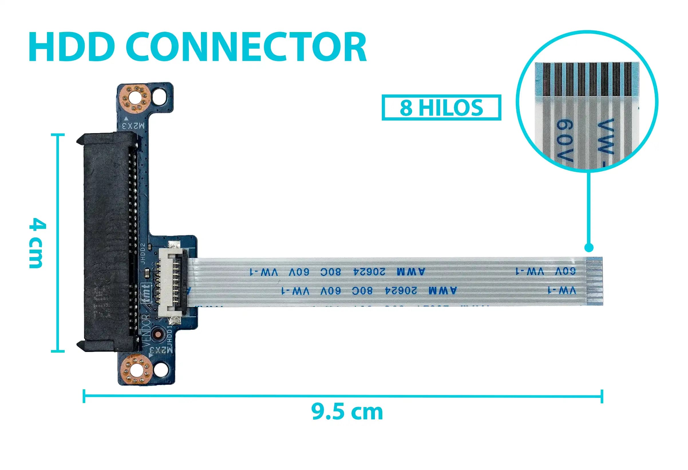 HARD DRIVE HDD CONNECTOR HP 15T-BR 15Z-BW 15-BS 255 G6 250 G6 CSL50 LS-E793P 4350EN32L01 — imagen 1