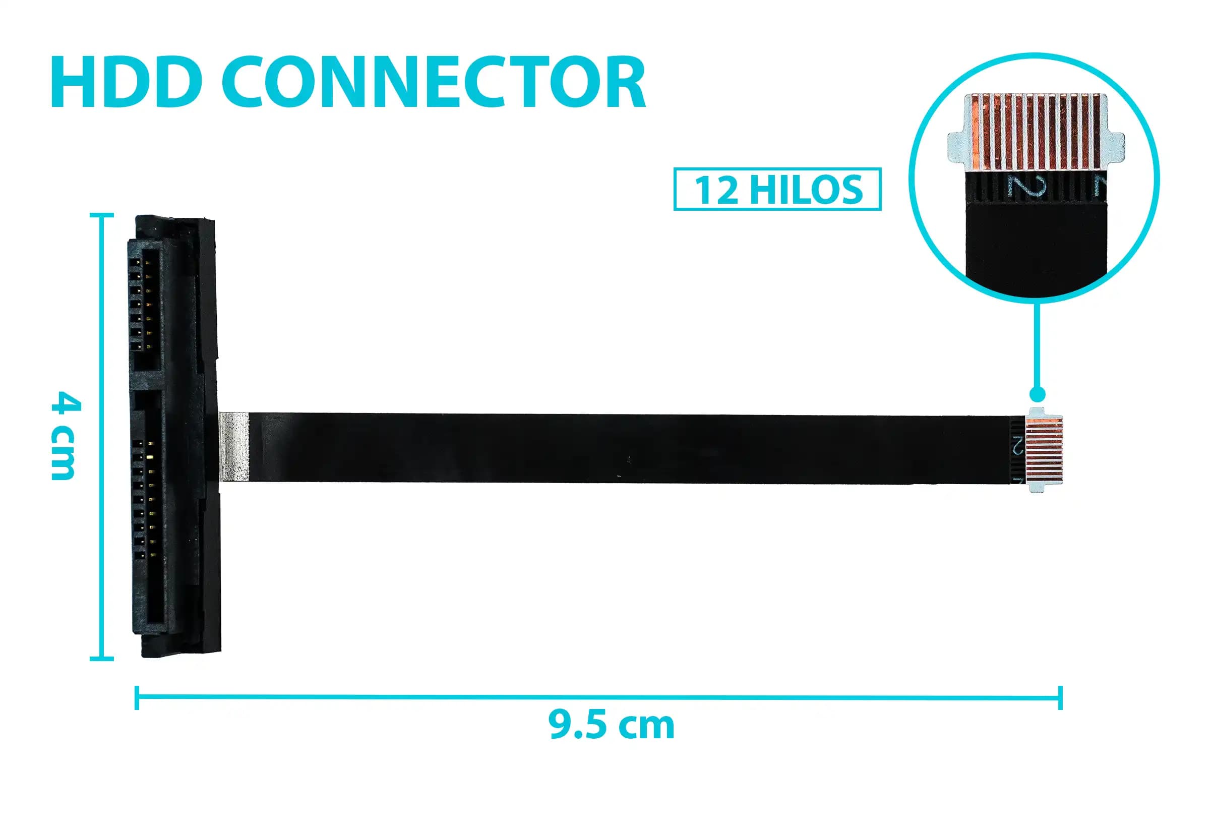 HARD DRIVE HDD CONNECTOR DELL INSPIRON 7560 7460 7472 3451 5758 P74G 8FG2F 08FG2F NBX0001ZV00 — imagen 1