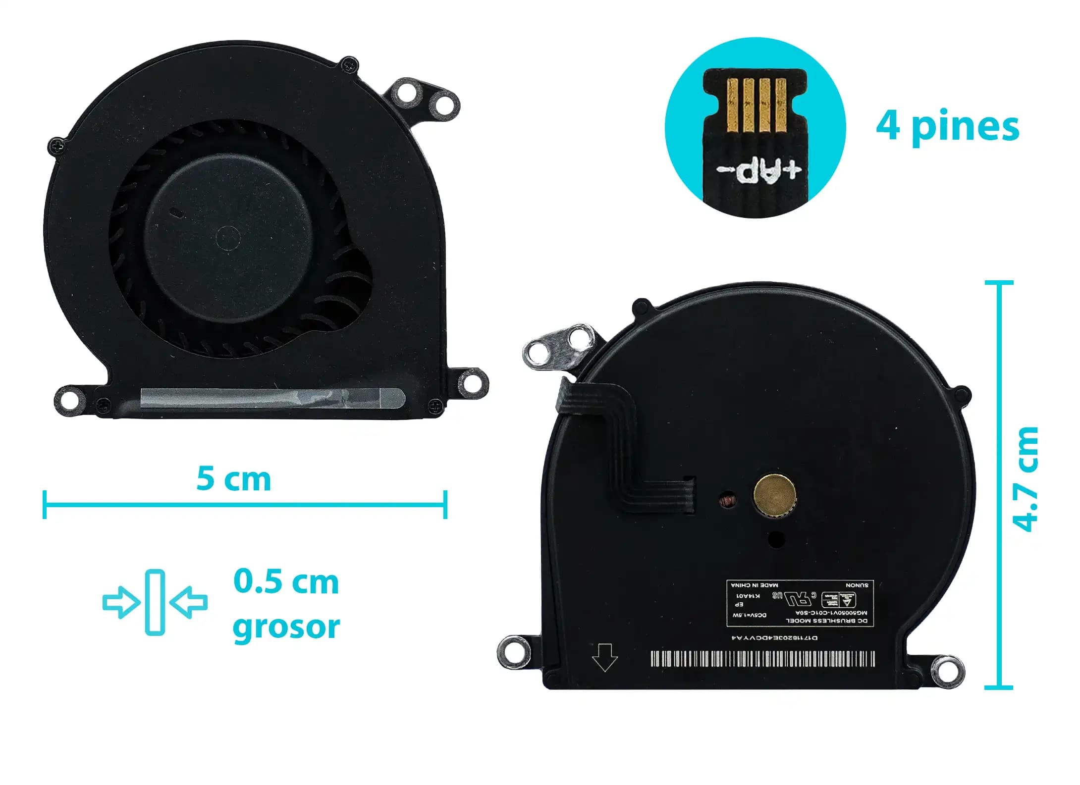 COOLER APPLE MACBOOK AIR A1370 A1465 MC503 MC504 MC968 MD233 — imagen 1