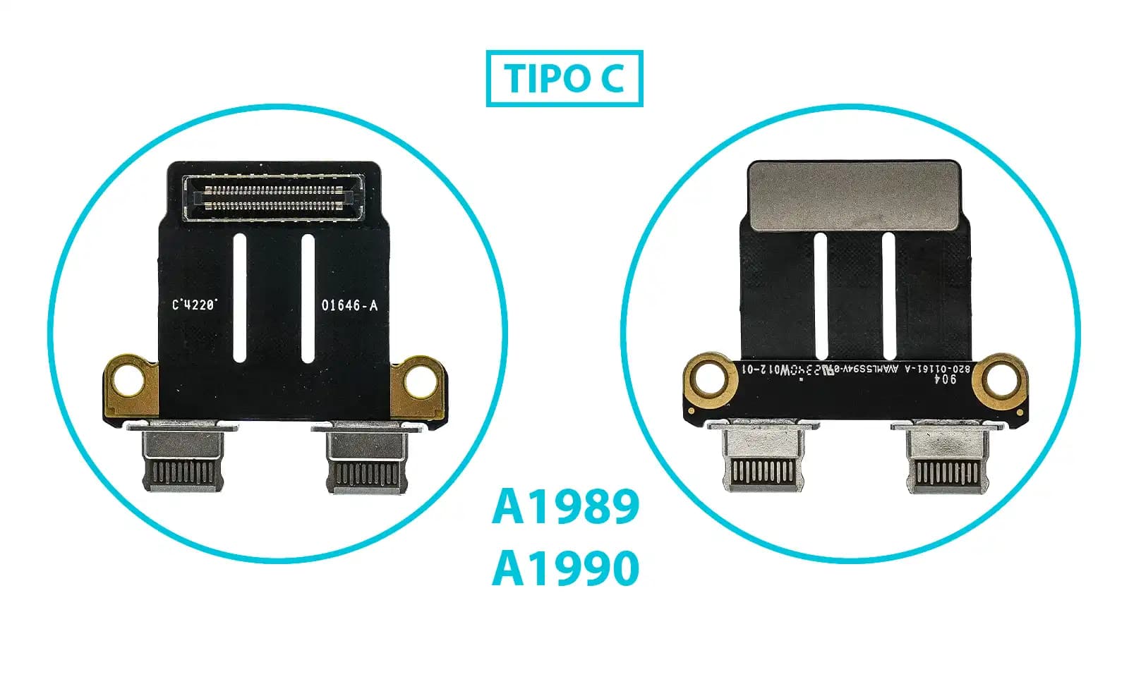PIN DE CARGA DC JACK MAC APPLE A1989 A1990 TIPO C — imagen 1