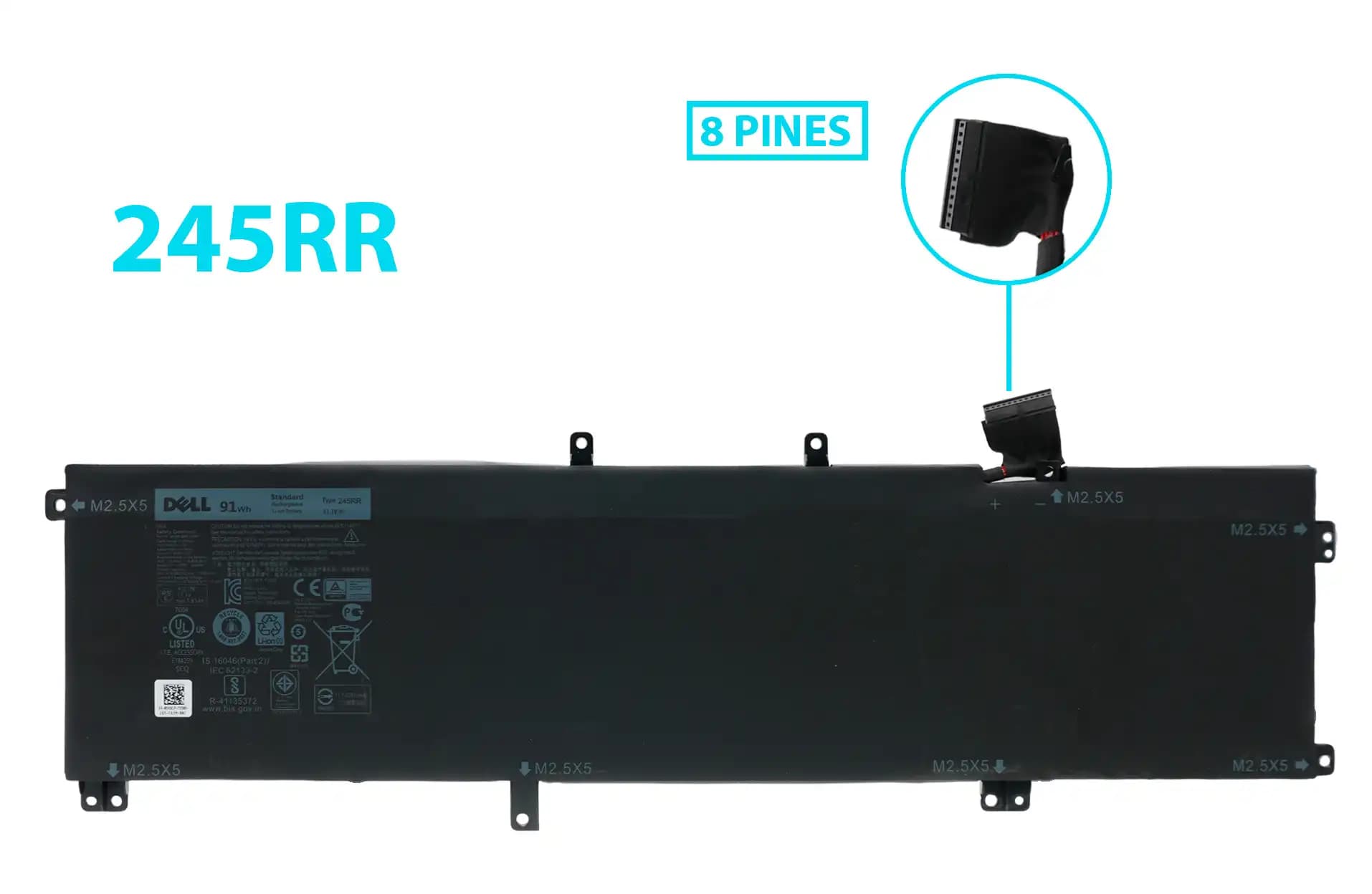 BATERIA DELL TYPE 245RR 11.1V 91Wh INTERNA *ORIGINAL* — imagen 1