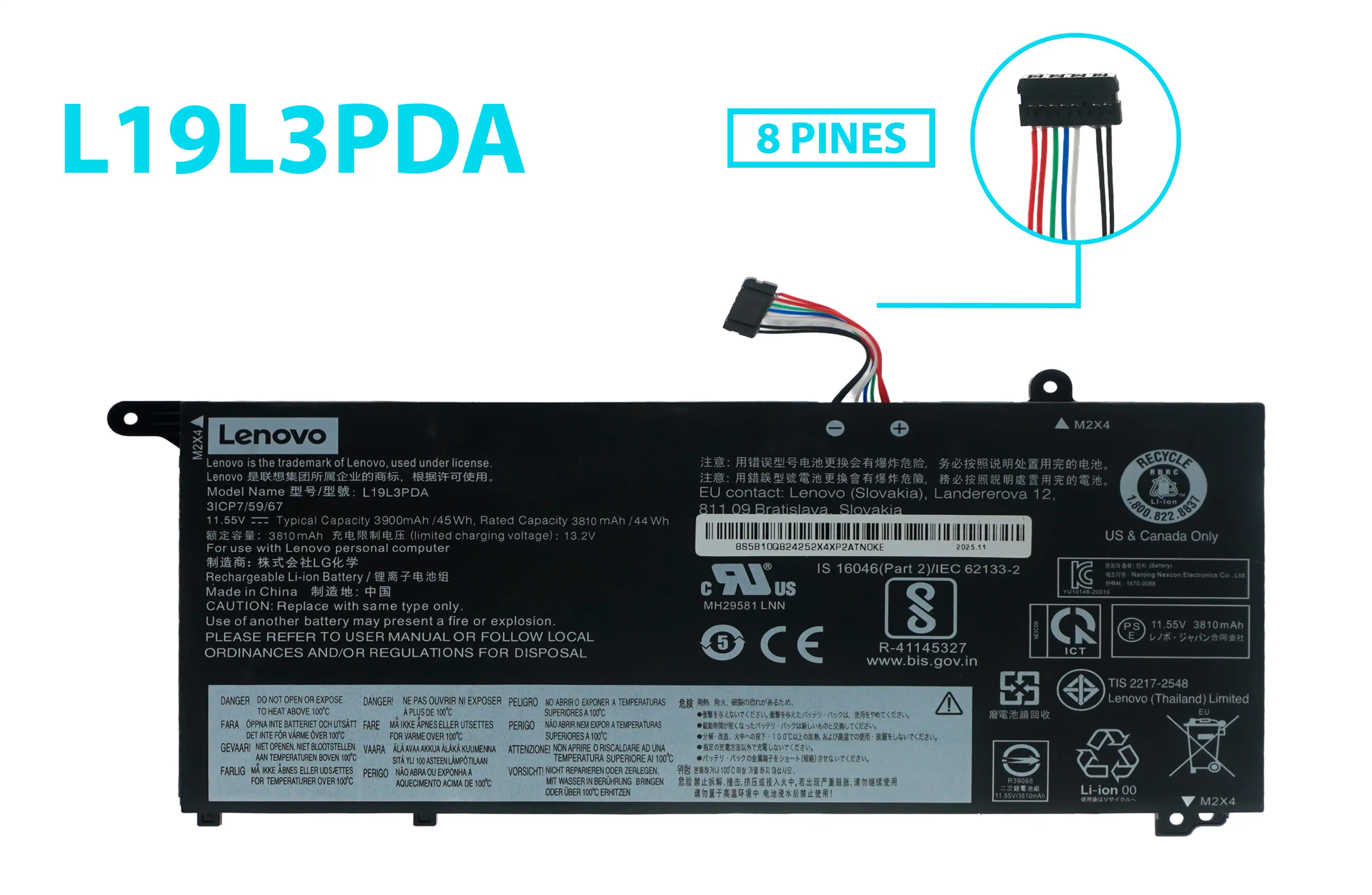 BATERIA LENOVO THINKBOOK 14 G2 ITL 14 G3 ACL ITL 14 G4 ABA IAP 15 G2 ITL ARE 15 G3 ACL ITL 15 G4 ABA IAP L19M3PDA L19C3PDA L19L3PDA L19D3PDA INTERNA *ORIGINAL* — imagen 1
