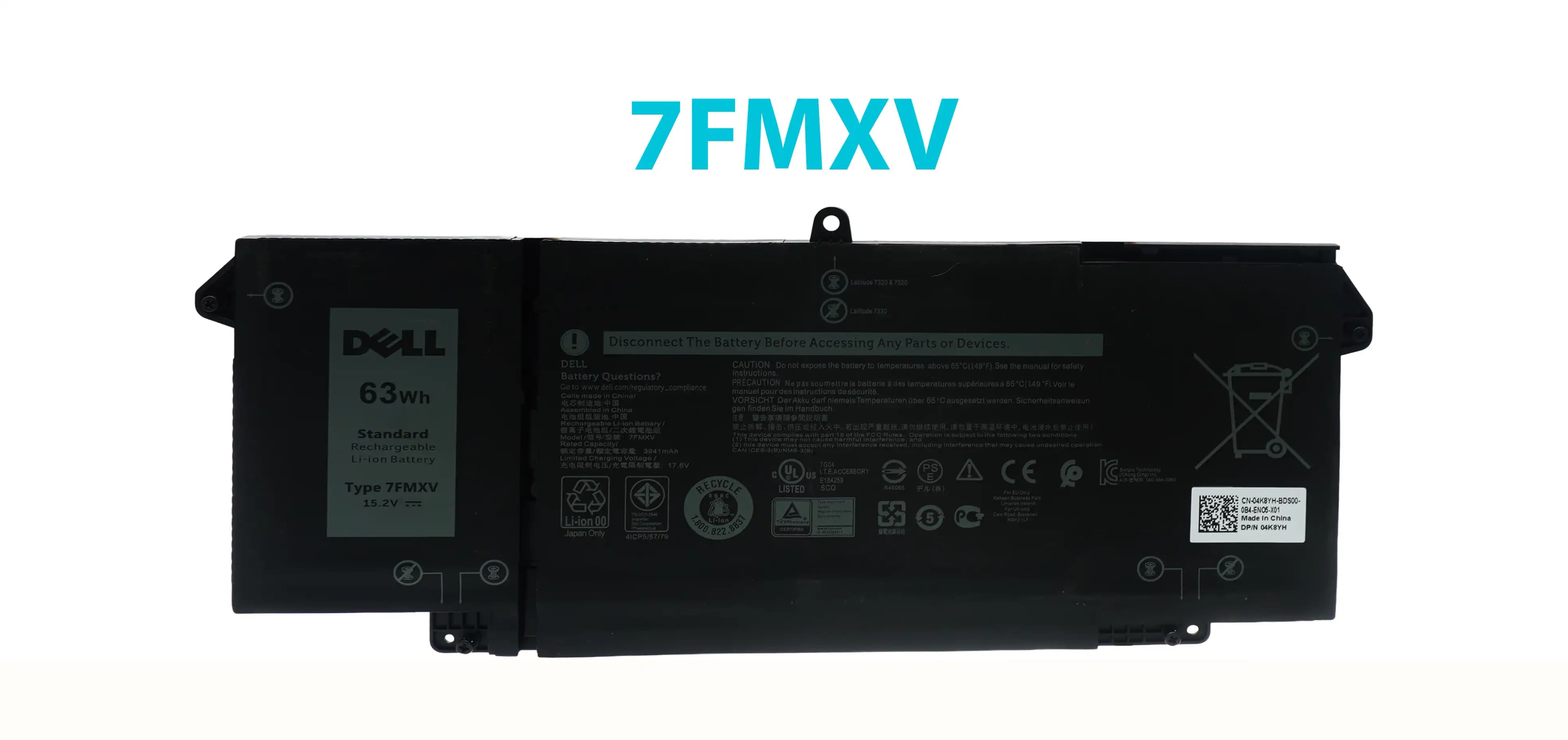 BATERIA DELL TYPE 7FMXV 15.2V 63Wh INTERNA *ORIGINAL* — imagen 1