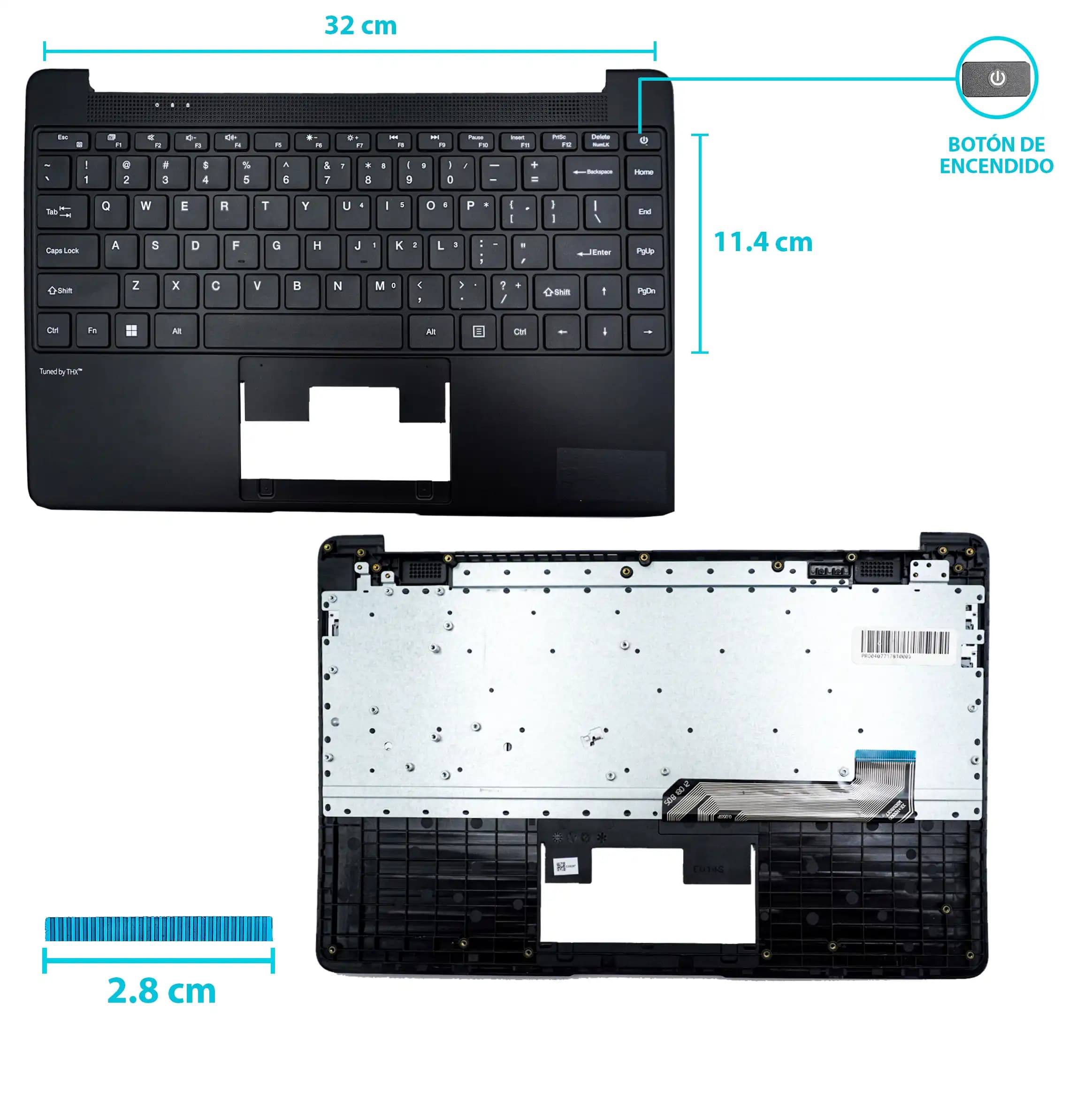 TECLADO GATEWAY GWTN141-4 GWTN141-4BL GWTN141-4GR GWTN141-4RG BOTON POWER CON COVER US — imagen 1