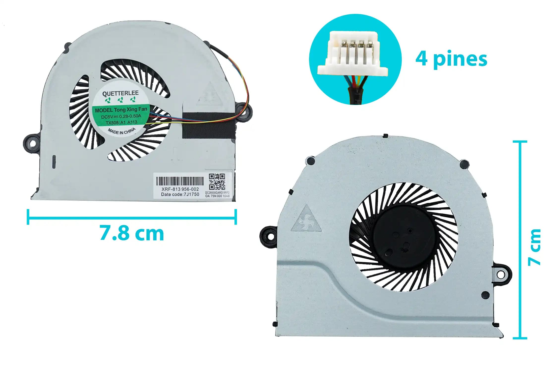 COOLER ASUS ROG STRIX GL503 GL503V GL503VD FX503VD FX503 FX503VD DC5V 0.28-0.50A (4 LINES) — imagen 1