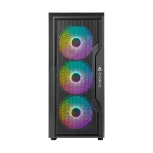 CASE AZZA FIGTHER AZ-290 Gaming Vidrio-Templado 7Slots 4 Ven. 2USB2.0 USB-3.0 RGB Mid Tower Black — imagen 3