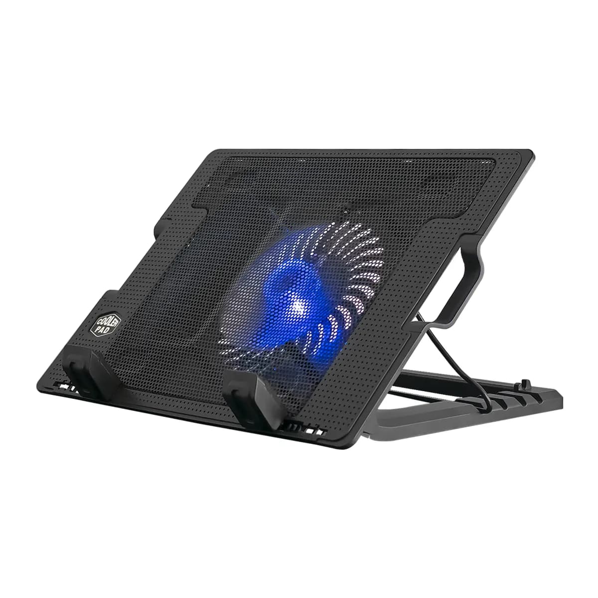 COOLING FAN 2-USB 1-VENTILADOR 5-NIVELES NEGRO — imagen 5