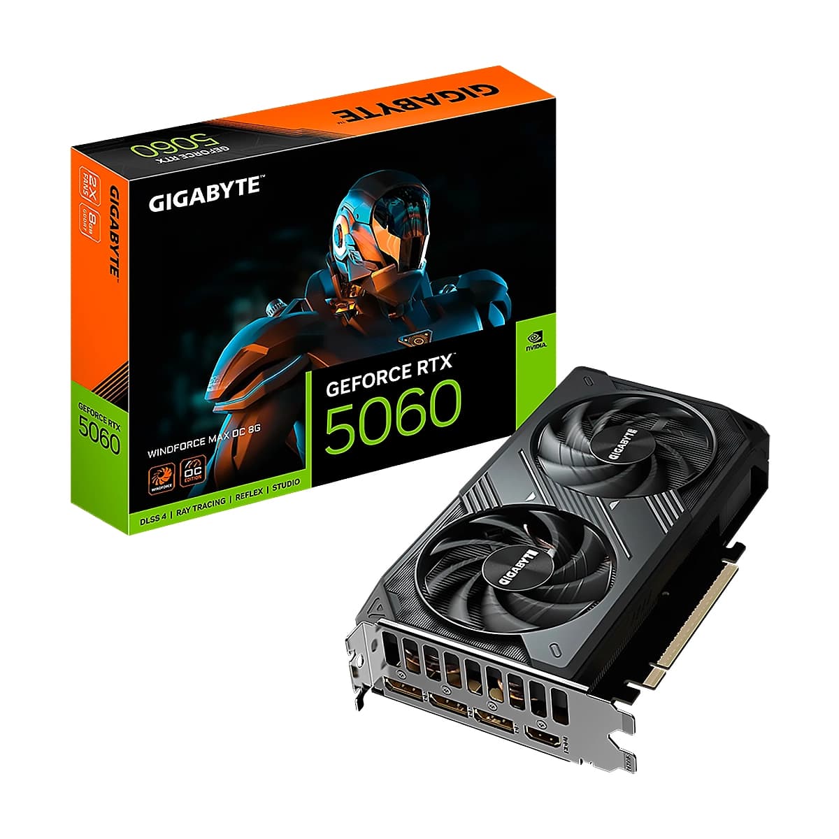 VIDEO GIGABYTE GeForce RTX-5060 WINDFORCE MAX OC 8GB GDDR7 128Bit HDMI 3DP 2Vent. PCIex5.0 — imagen 6