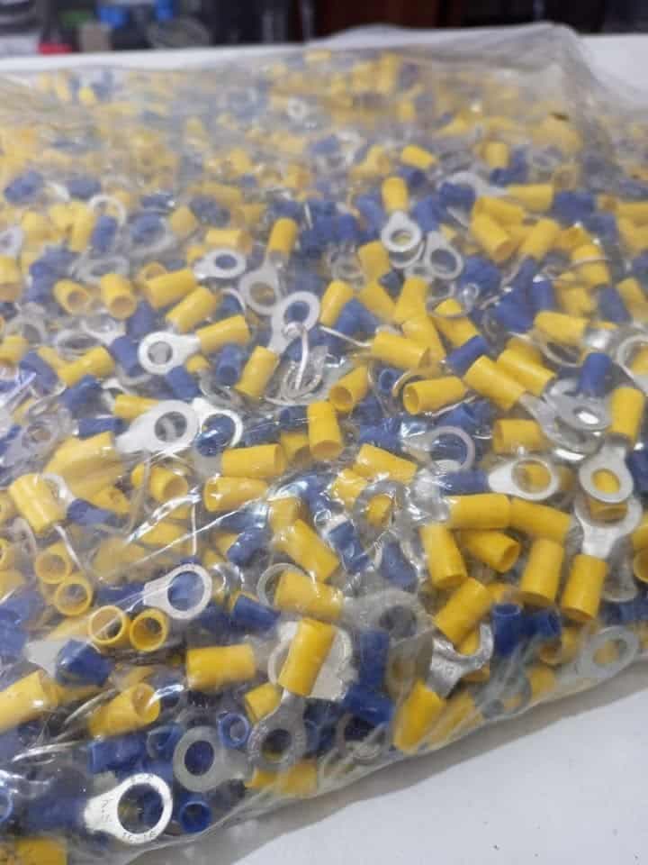 Terminal Industrial 5.8kg Terminales de Ojo Aislados (Amarillo/Azul) Funda de terminales de Cable — imagen 1