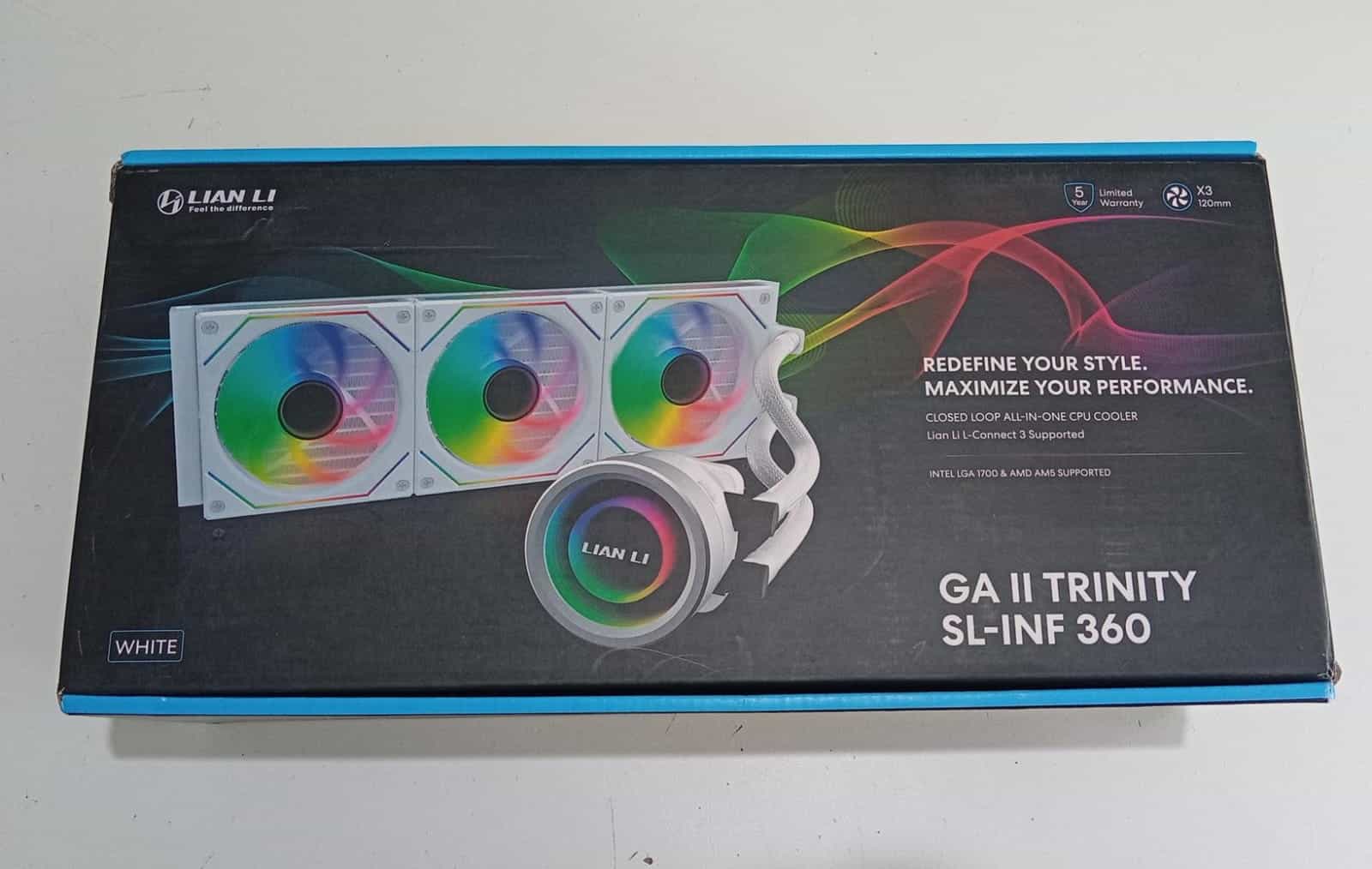 Enfriamiento Líquido LIAN LI Galahad II Trinity SL-INF 360 Blanco ARGB AIO 360mm - NUEVO