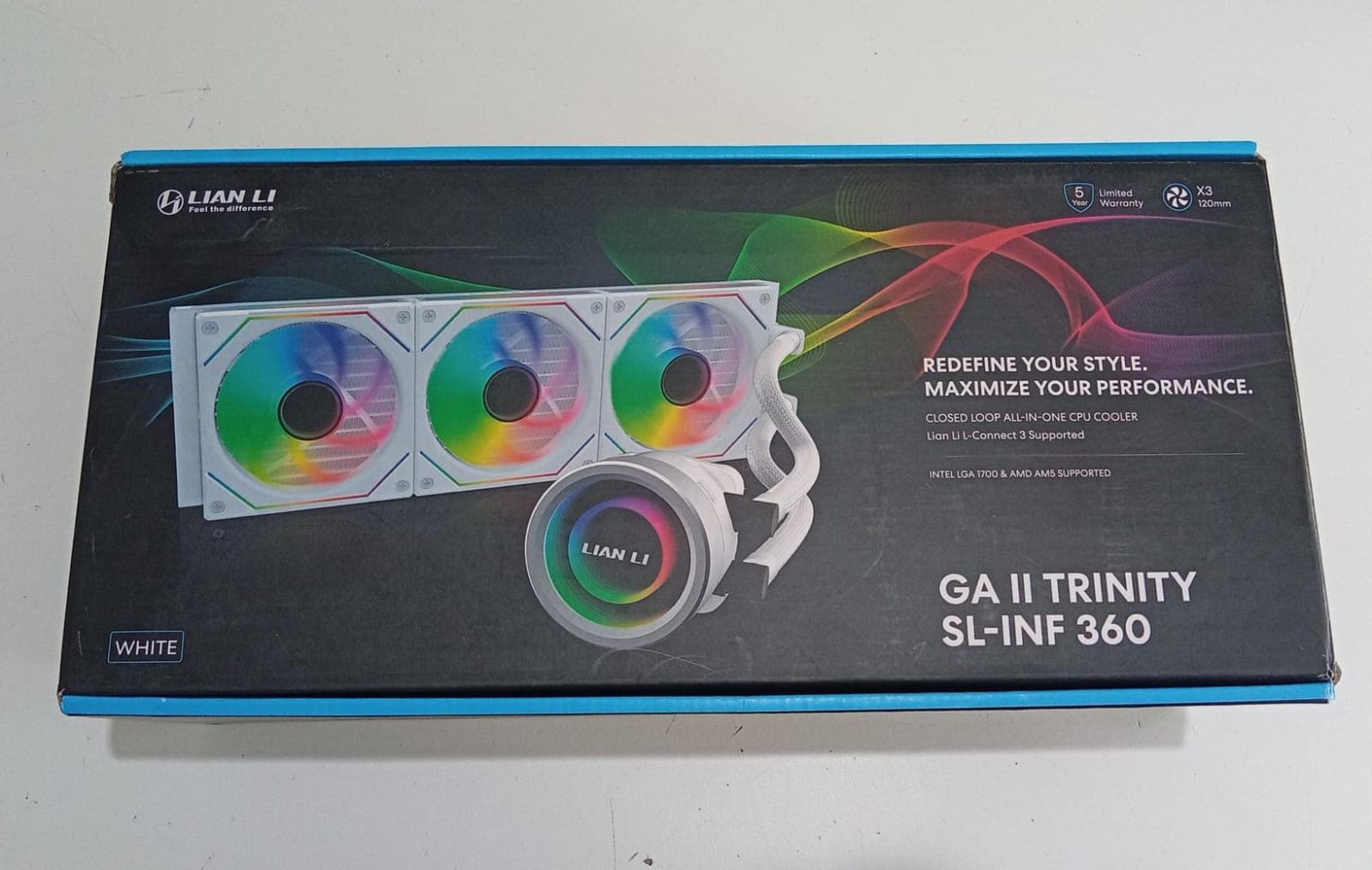 Enfriamiento Líquido LIAN LI Galahad II Trinity SL-INF 360 Blanco ARGB AIO 360mm - NUEVO — imagen 1