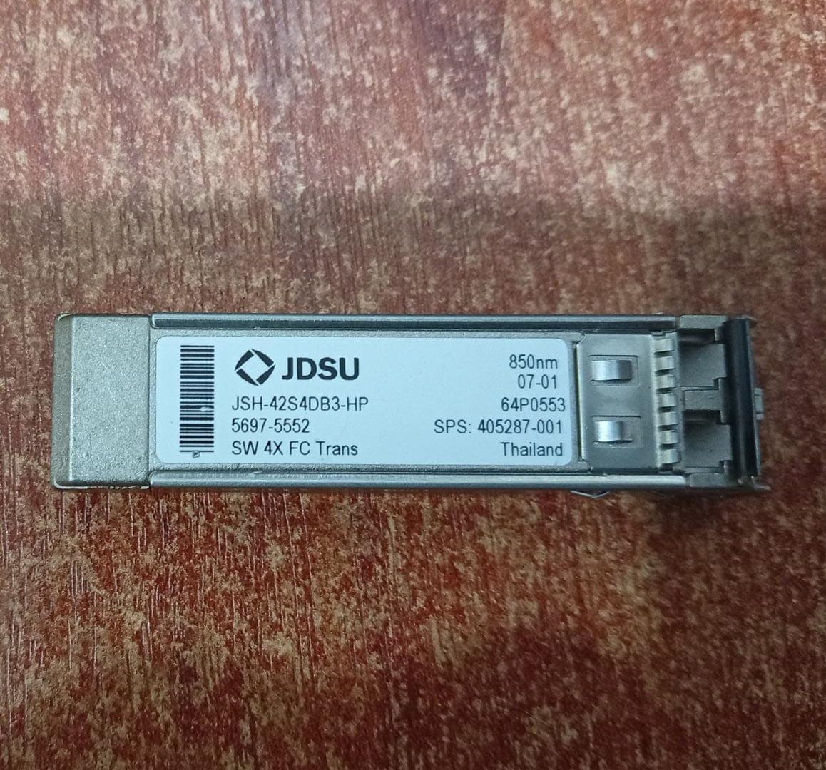 Transceptor SFP JDSU JSH-42S4DB3-HP 4Gb Fibre Channel SW 850nm HP 5697-5552 / Seminuevo