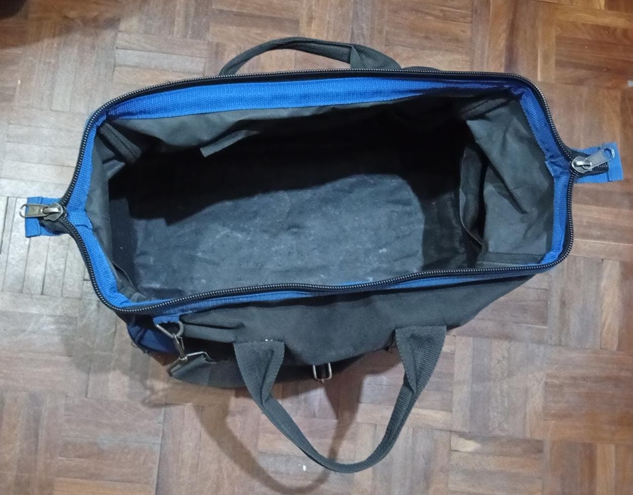 Bolso Portaherramientas Reforzado Base Rígida y Marco Metálico, Múltiples Bolsillos – USADO — imagen 3