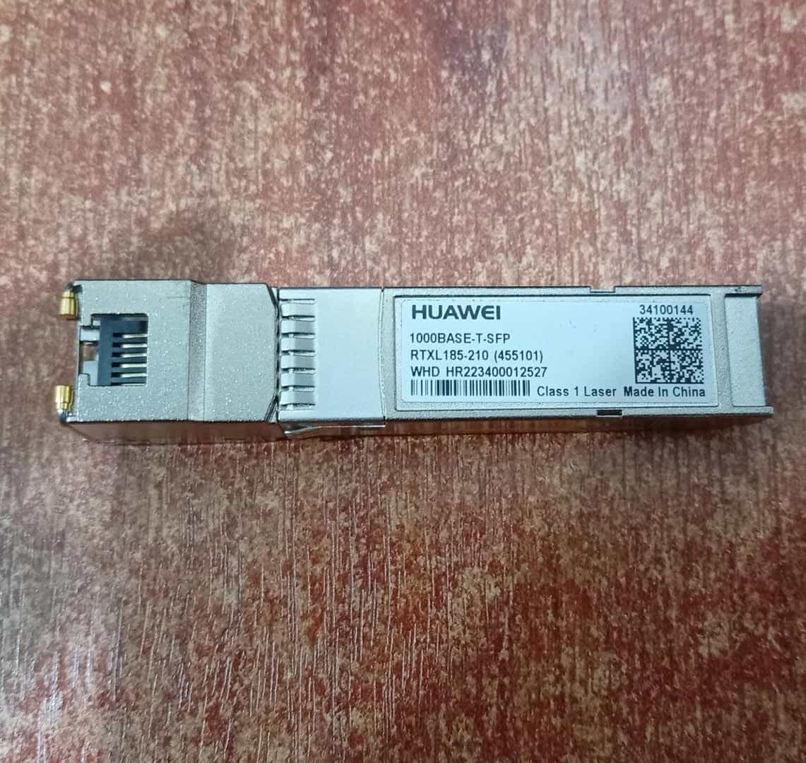 Módulo Transceptor SFP Huawei 1000BASE-T RJ45 Cobre RTXL185-210 (34100144) - Seminuevo