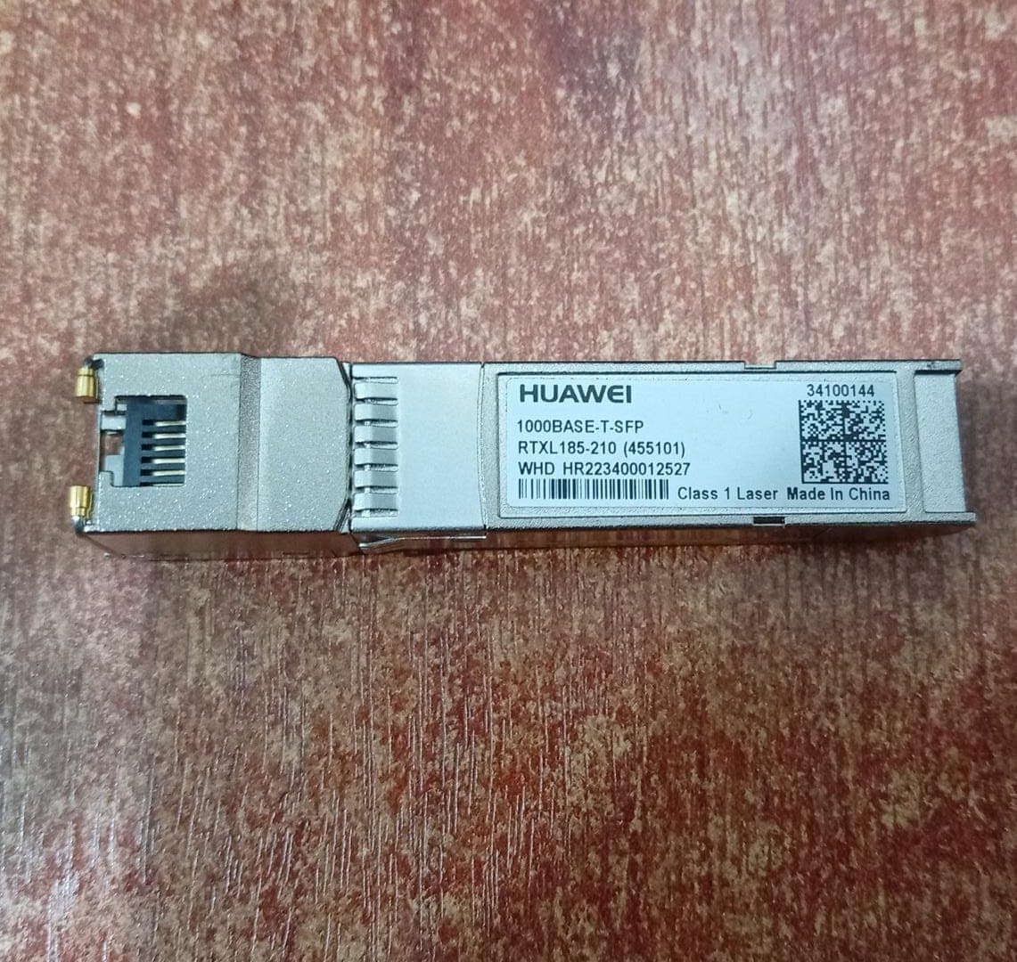 Módulo Transceptor SFP Huawei 1000BASE-T RJ45 Cobre RTXL185-210 (34100144) - Seminuevo