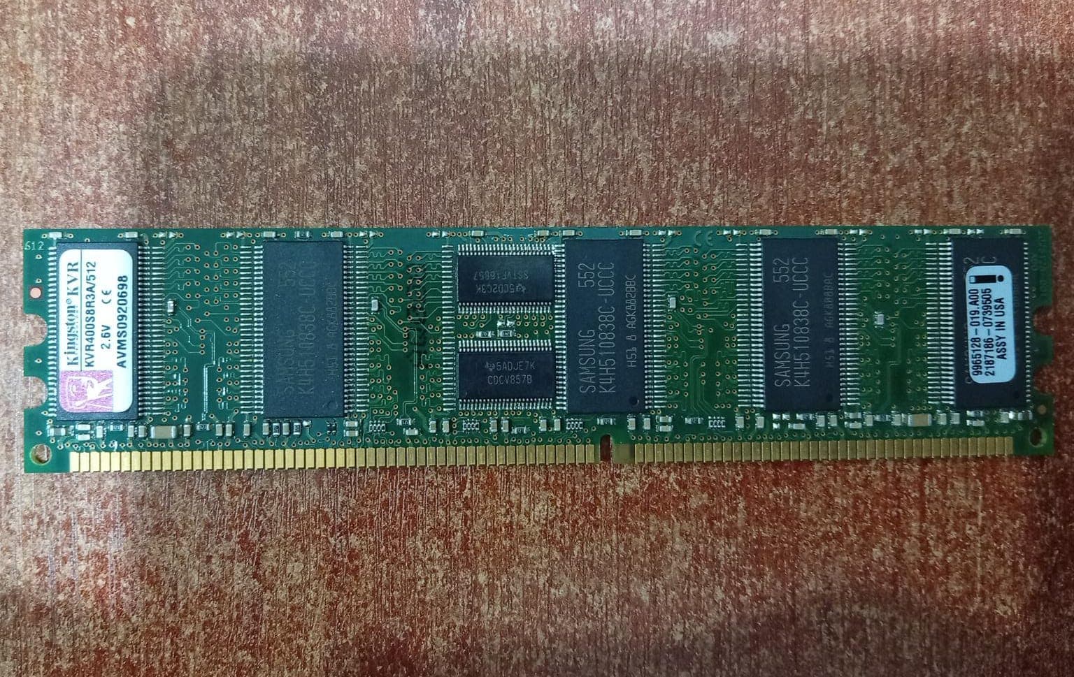 Memoria RAM Kingston KVR400S8R3A/512 DDR1 400MHz 512MB PC3200 ECC Registered