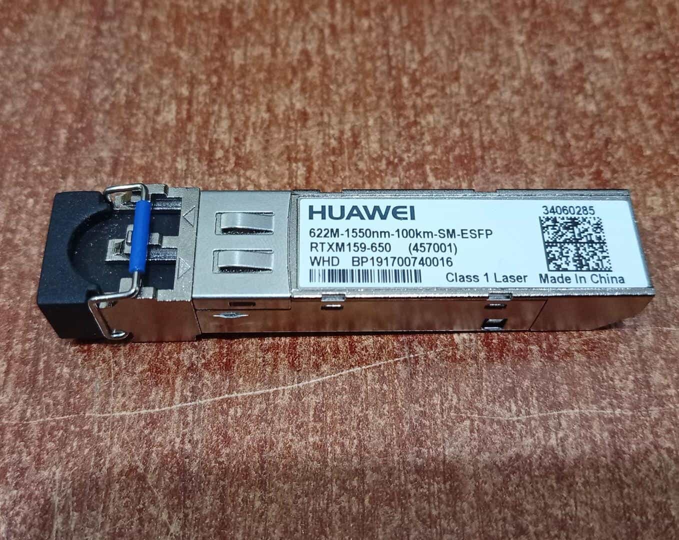 Transceptor Óptico Huawei 34060285 RTXM159-650 eSFP 622M 1550nm 100km SM LC / Seminuevo