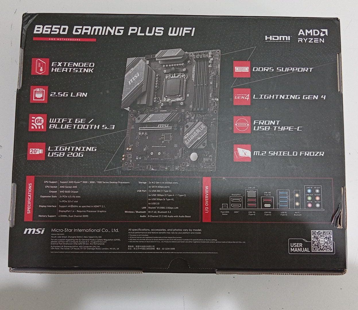 Placa Madre MSI B650 Gaming Plus WiFi AM5 DDR5 ATX WiFi 6E Nueva — imagen 3