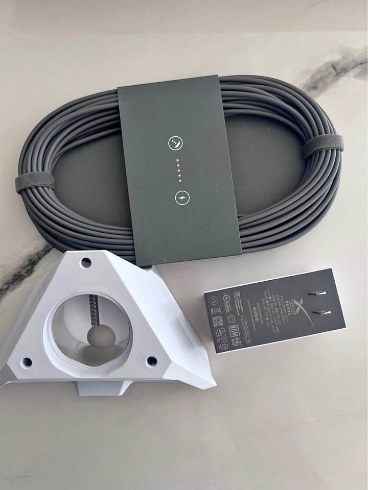 Kit Repuestos Originales Starlink Mini: Fuente + Cable DC 15m + Base | Original