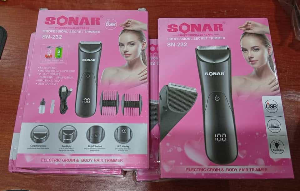 4 Afeitadoras Recortadora Corporal Sonar SN-232 Recargable USB 6000RPM Nuevo