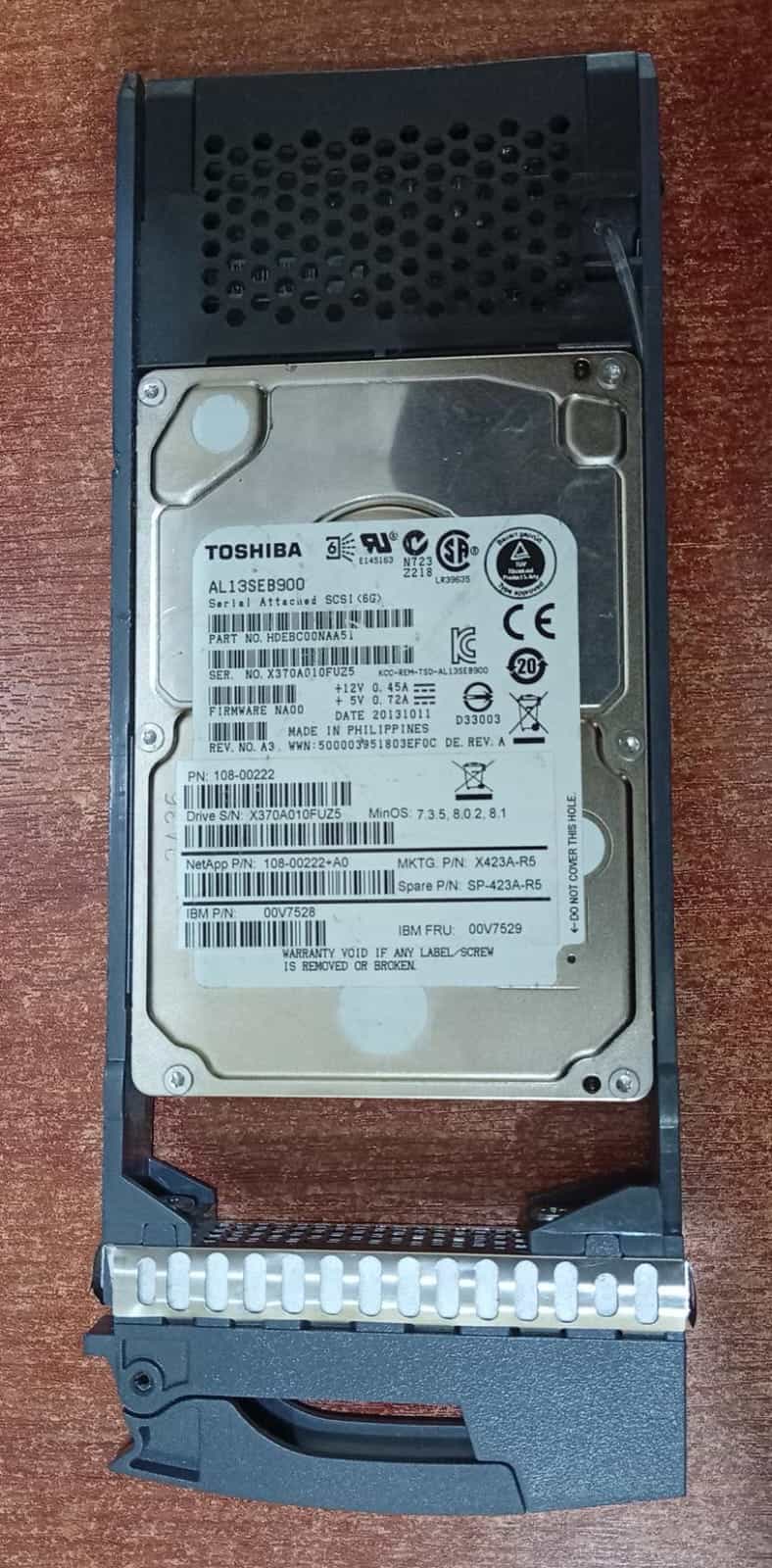 Disco Duro Toshiba AL13SEB900 900GB SAS 6Gb/s 10K RPM 2.5" Enterprise / Usado