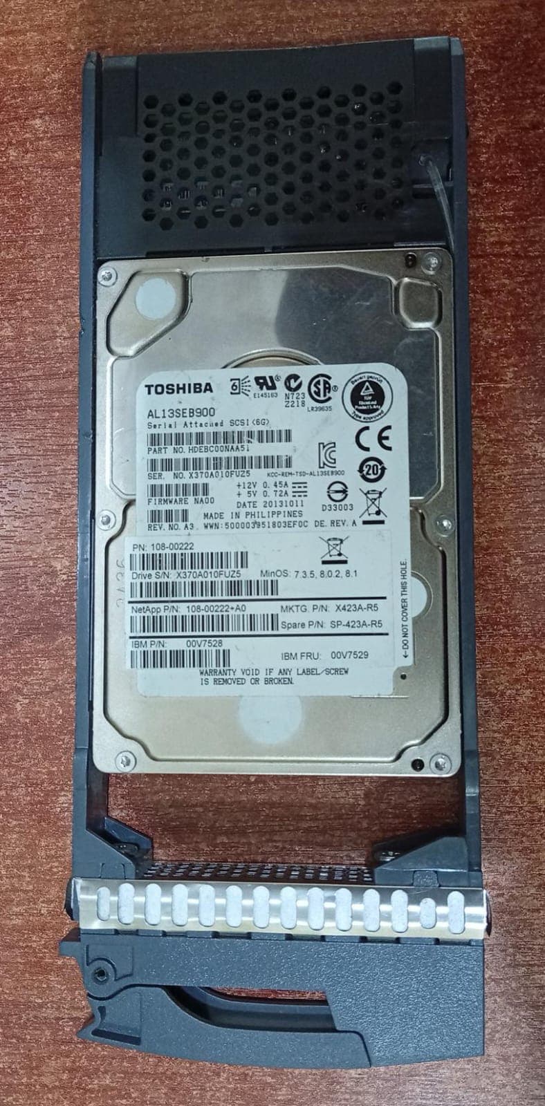 Disco Duro Toshiba AL13SEB900 900GB SAS 6Gb/s 10K RPM 2.5" Enterprise / Usado