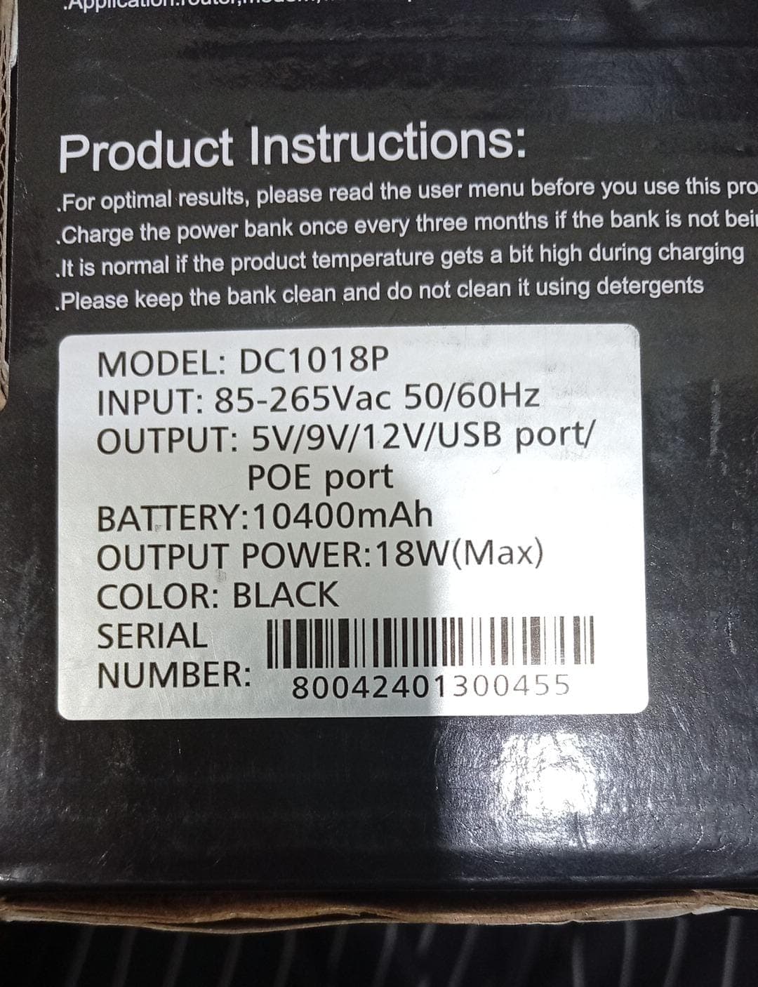 MINI UPS DC1018P para Router Módem, PoE Y Fibra Óptica – 10400mAh 18W – OPEN BOX — imagen 5