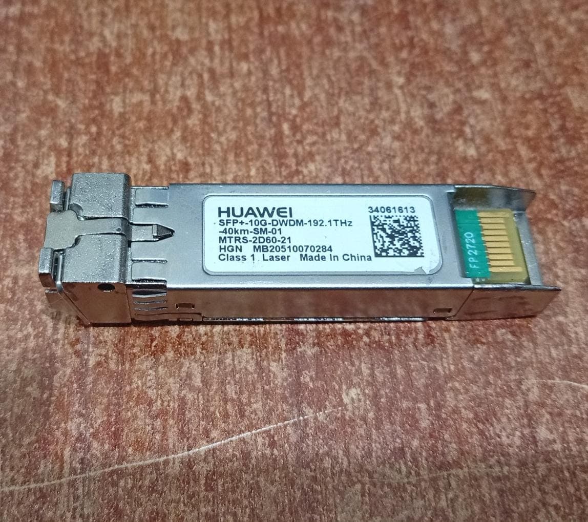 Transceptor Óptico Huawei MTRS-2D60-21 SFP+-10G-DWDM-192.1THz 40km SMF - Usado — imagen 1