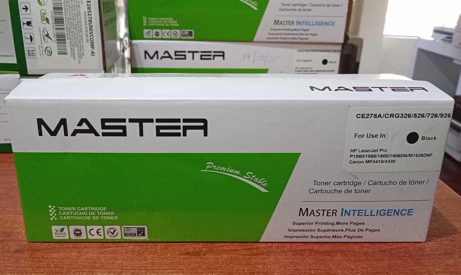 Tóner MASTER CE278A / Canon CRG-326 Negro para HP LaserJet Pro P1566 P1606 M1536 – Usado