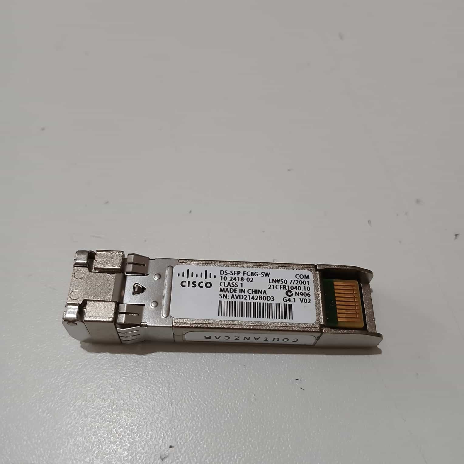Cisco DS-SFP-FC8G-SW Módulo Transceptor SFP 8Gbps Fibre Channel Short Wave - Usado