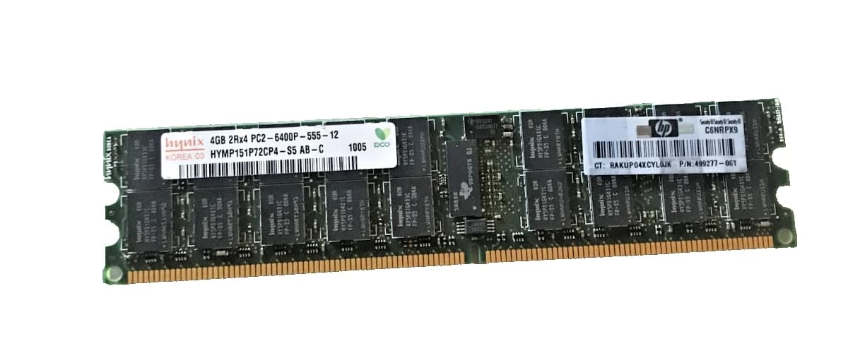 Memoria RAM Servidor SK Hynix 4GB DDR2 PC2-6400P ECC RDIMM HYMP151P72CP4-S5 - Refurbished — imagen 1