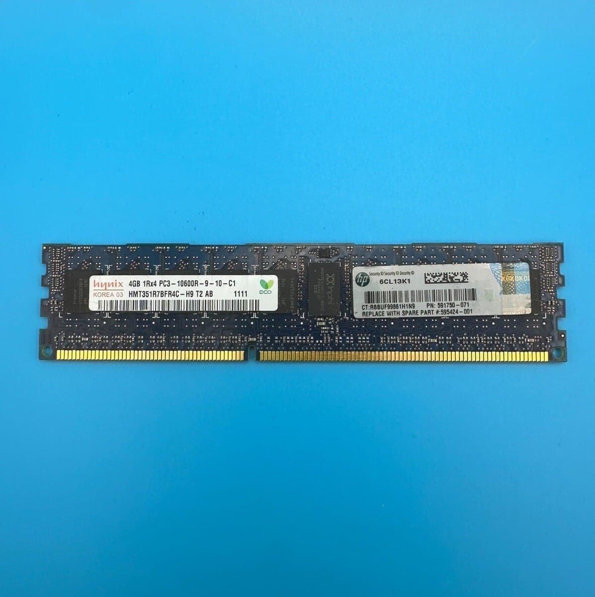 Memoria RAM Servidor Hynix 4GB DDR3 1333MHz PC3-10600R ECC REG HMT351R7BFR4C-H9 — imagen 1