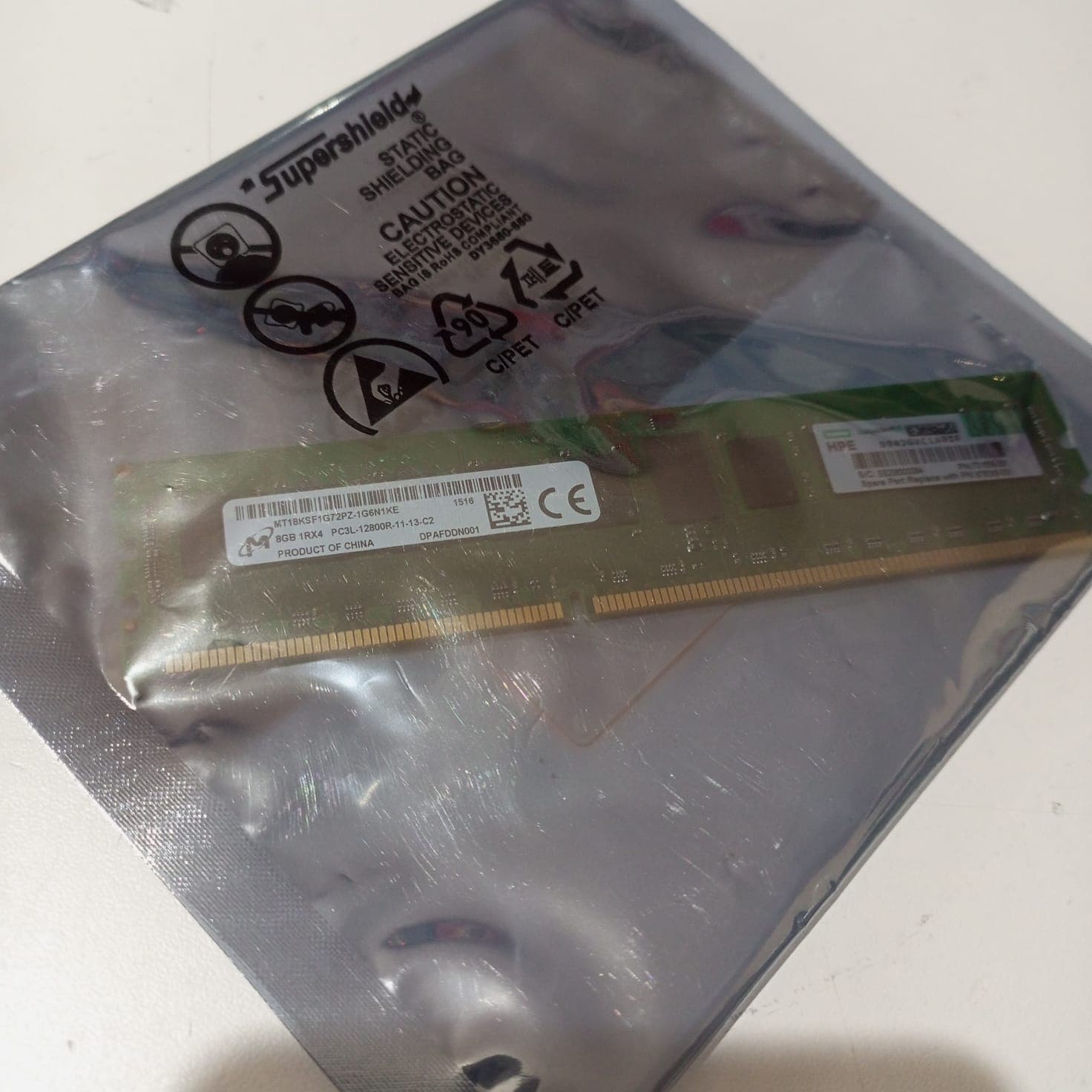 Memoria RAM Servidor Micron 8GB DDR3L 1600MHz ECC RDIMM (MT18KSF1G72PZ) - nuevo — imagen 2